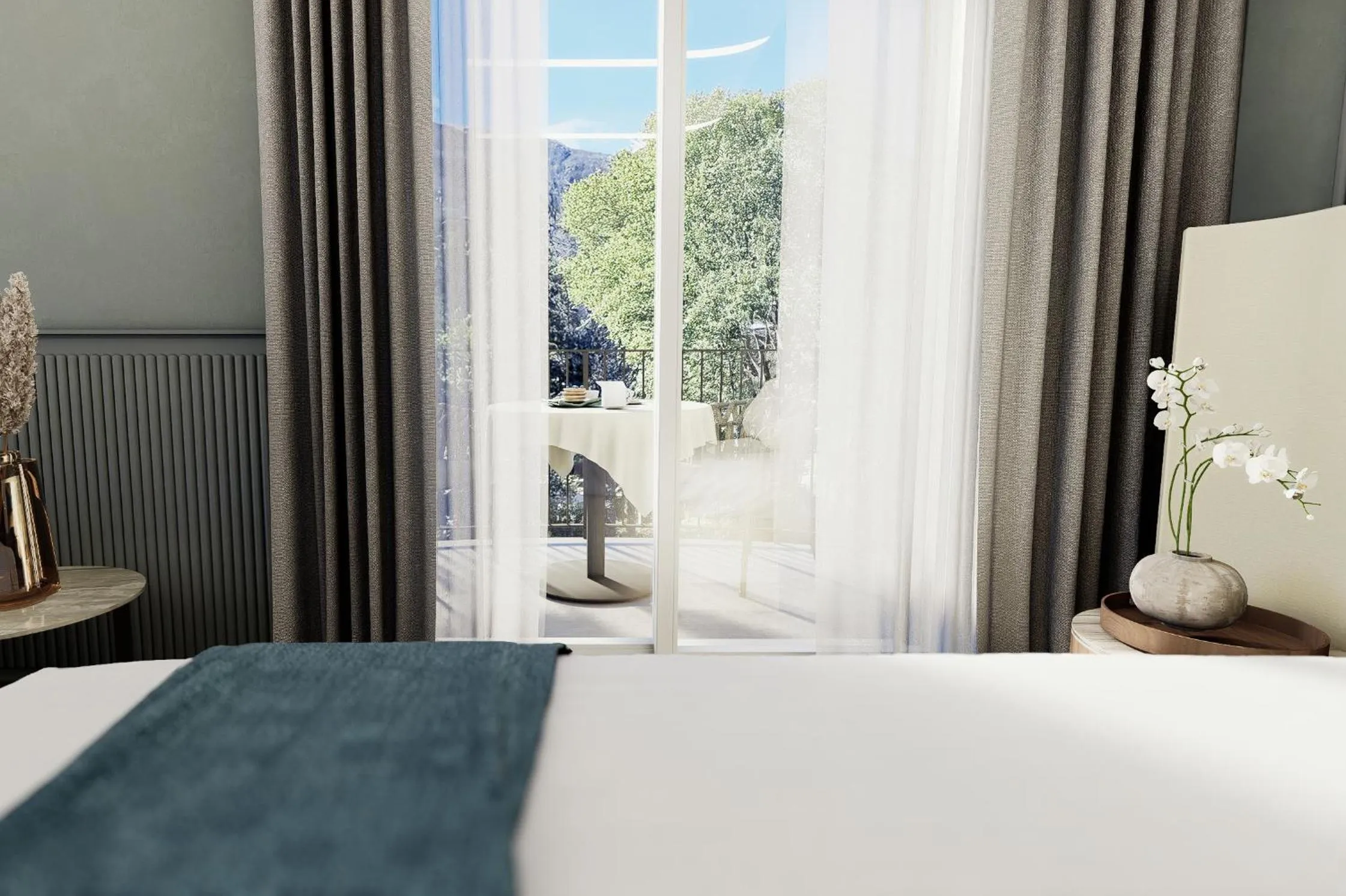 Bed in Grand Hotel Bristol