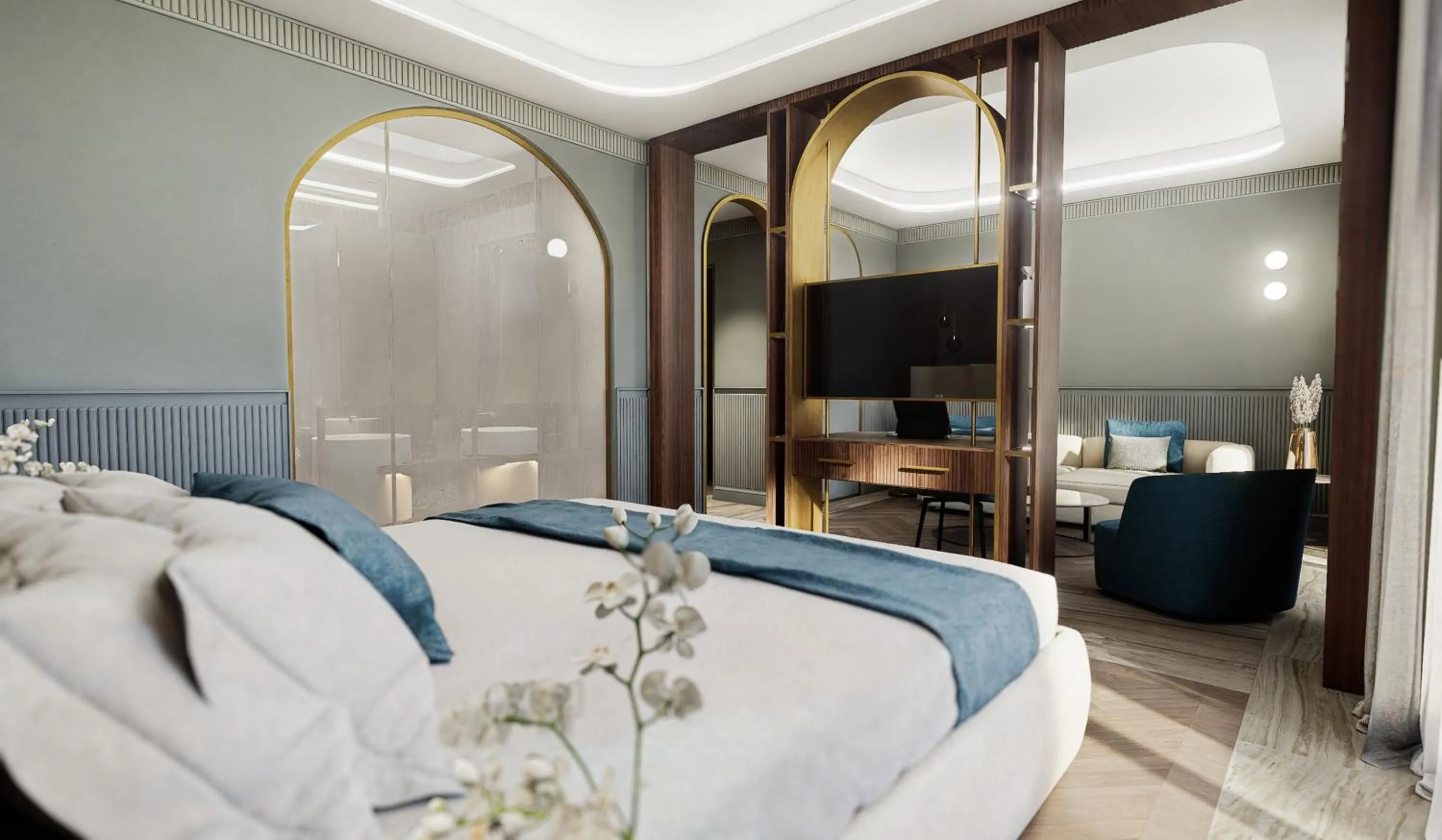 Bed in Grand Hotel Bristol