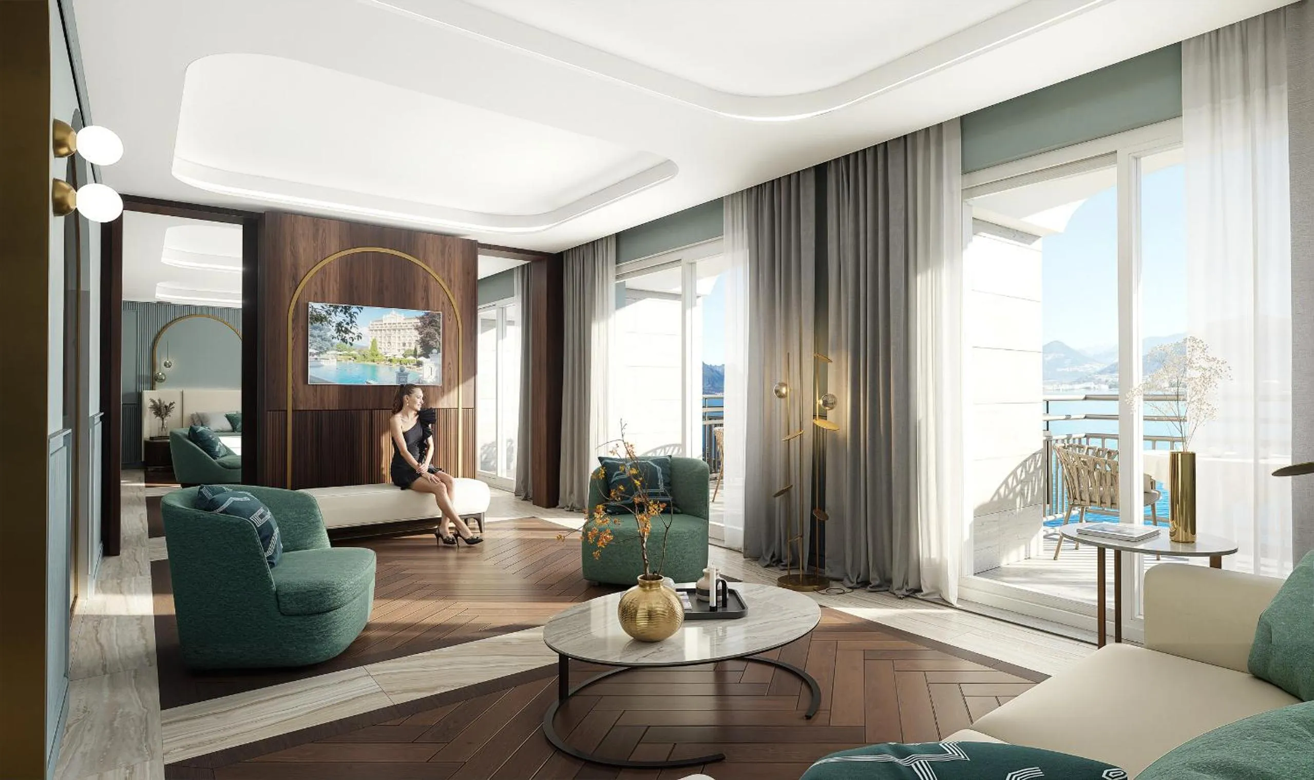 Living room in Grand Hotel Bristol