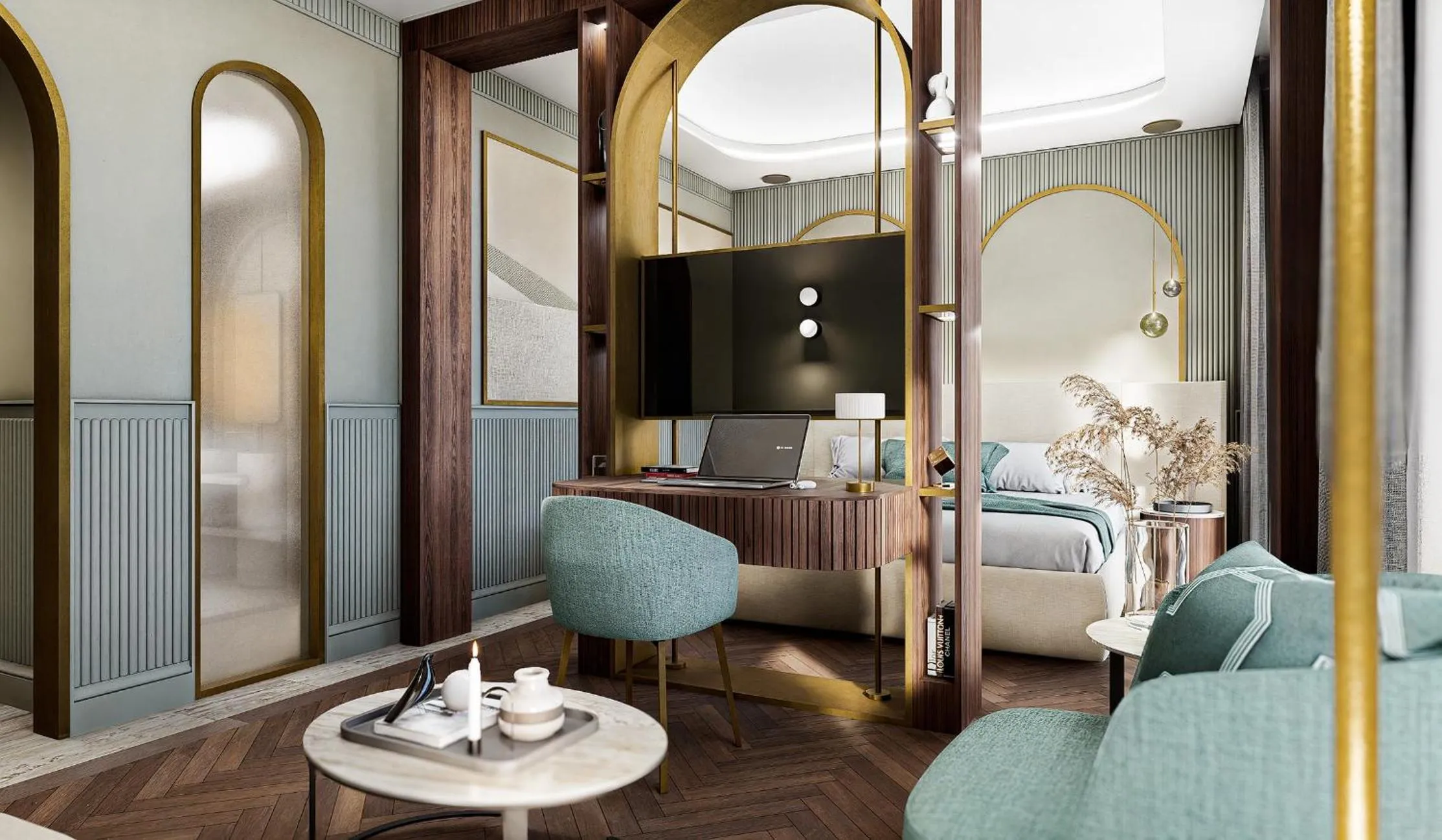 Bed in Grand Hotel Bristol