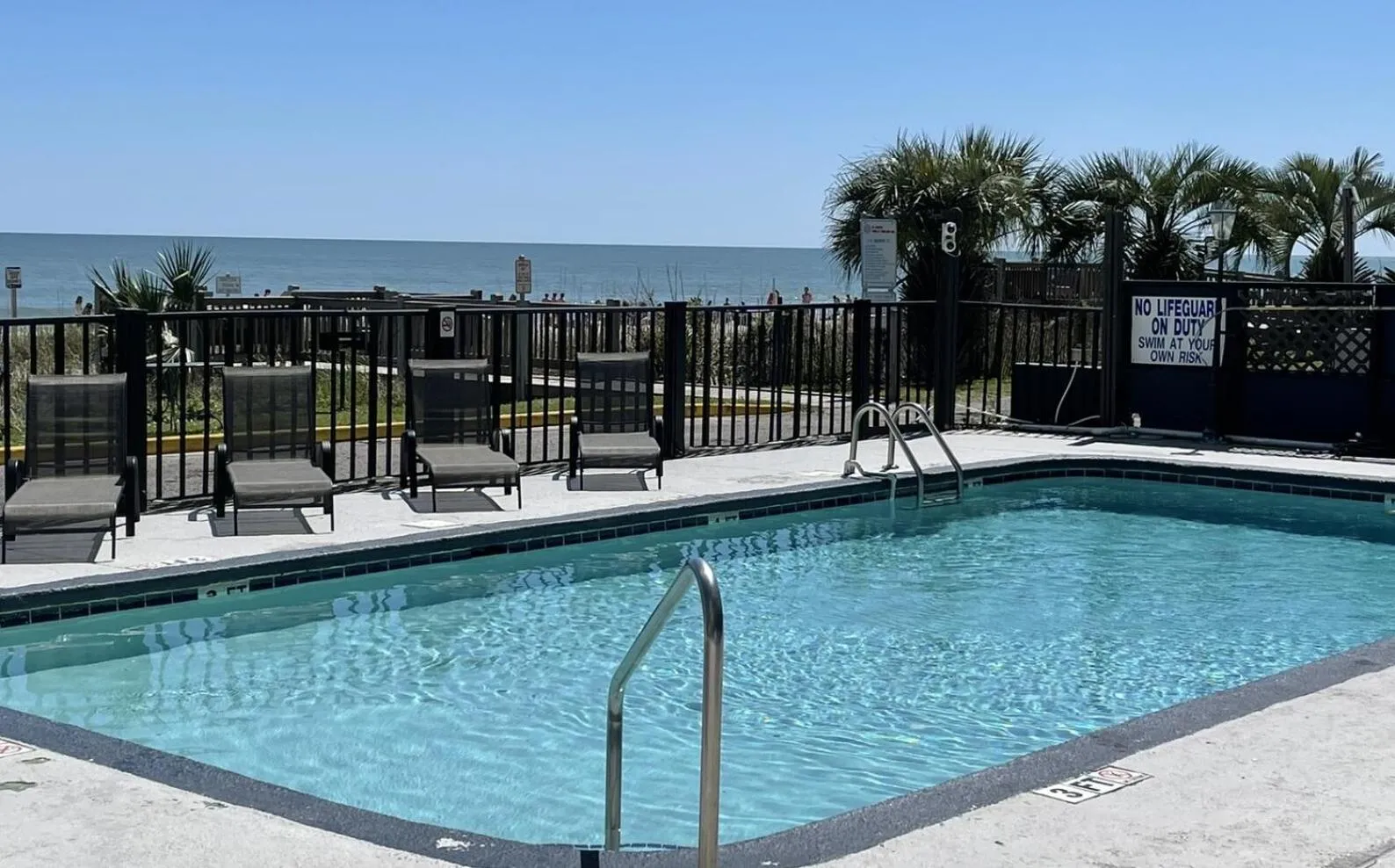 Pool view in Blue Palmetto Vacation Rentals
