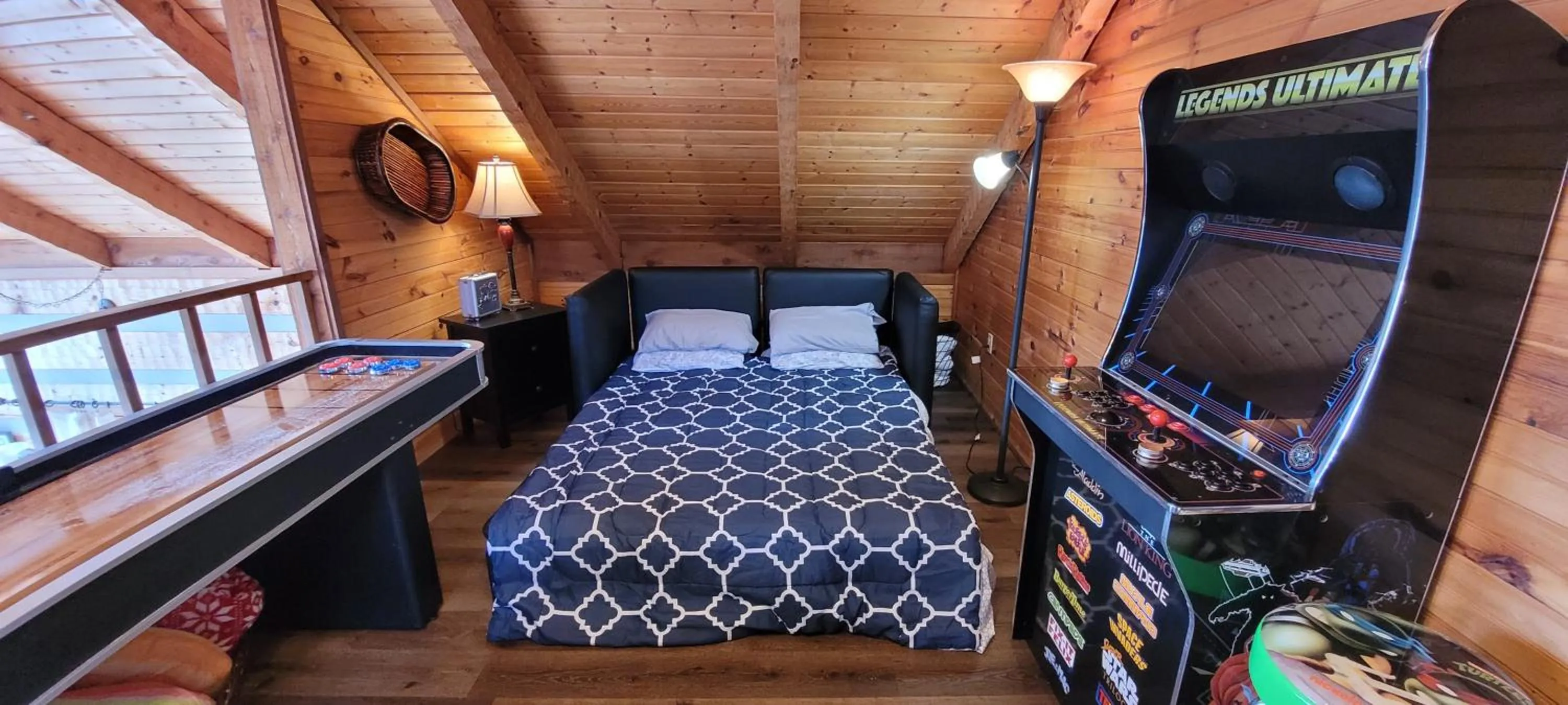 Bed in Barenberg Cabin - Secluded Unobstructed Panoramic Smoky Mountains View with Two Master Suites, Loft Game Room, and Hot Tub