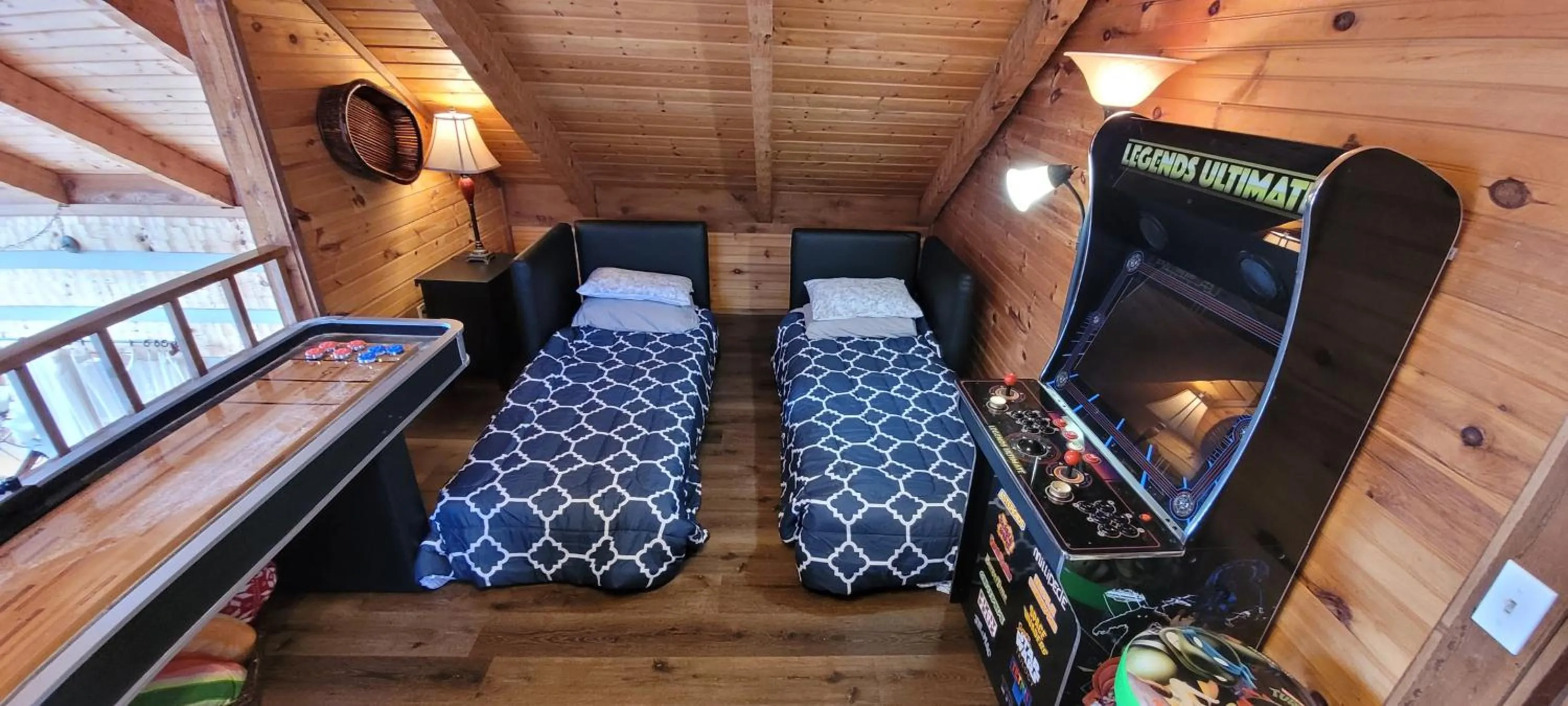 Bed in Barenberg Cabin - Secluded Unobstructed Panoramic Smoky Mountains View with Two Master Suites, Loft Game Room, and Hot Tub