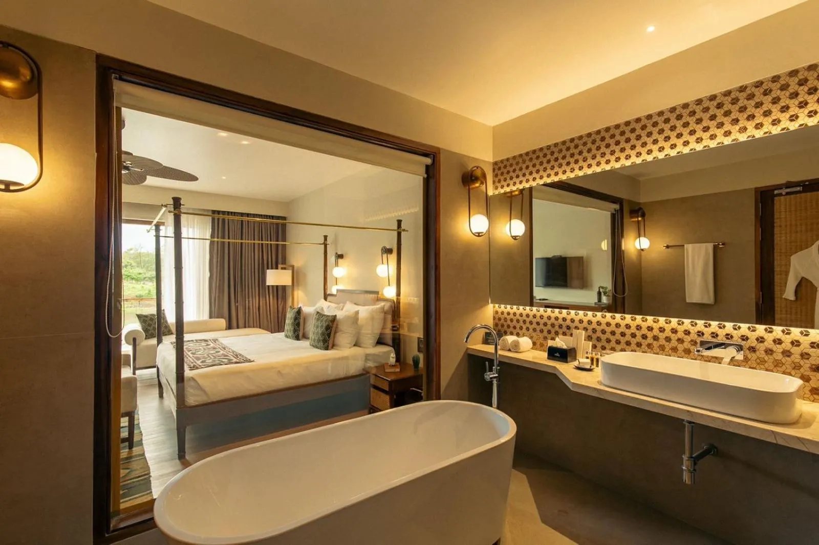 Bathroom, Bed in Oleander Farms, Karjat