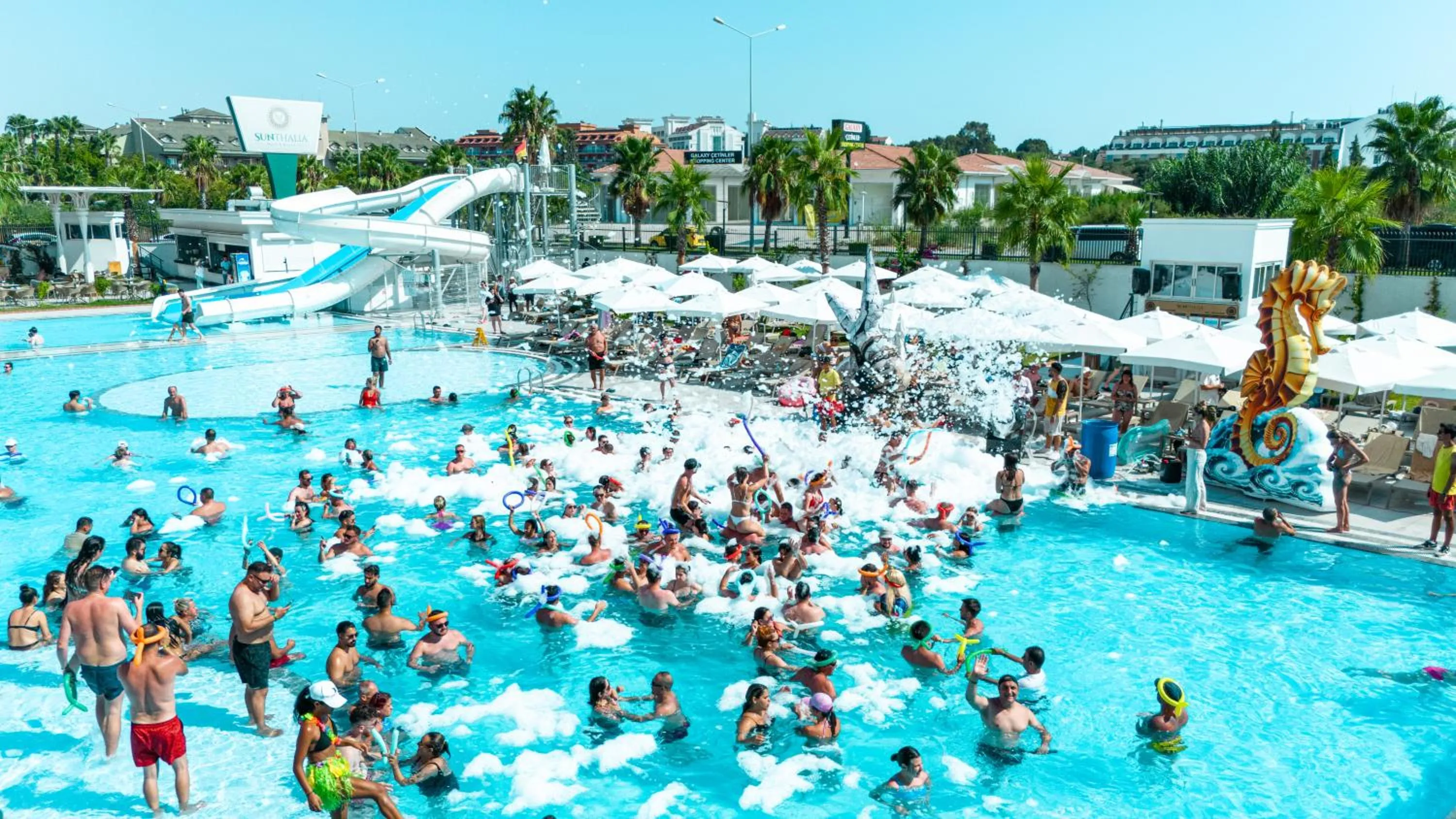 Aqua park in Sunthalia Hotels & Resorts Ultra All Inclusive Adults Only Party Hotel