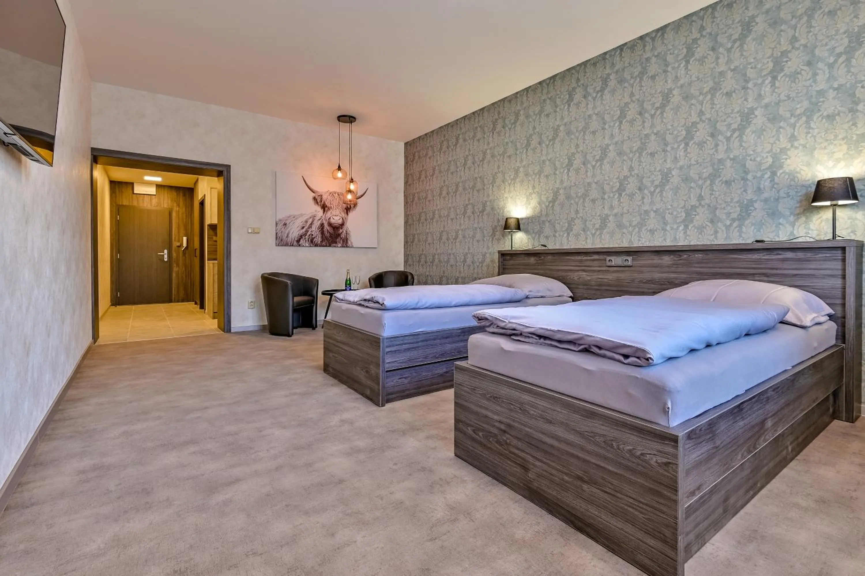 Bed in Hotel Stračena City