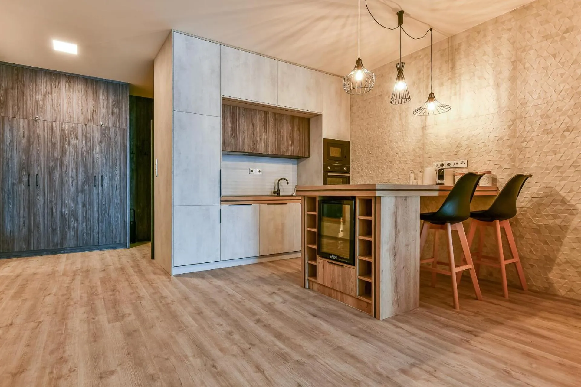 Kitchen or kitchenette in Hotel Stračena City