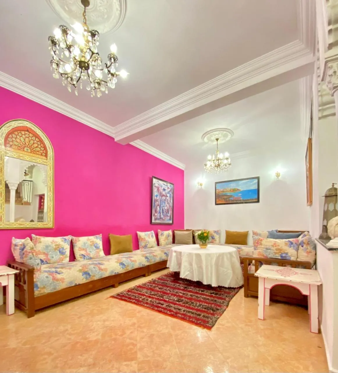 Seating area in Dar Baddi