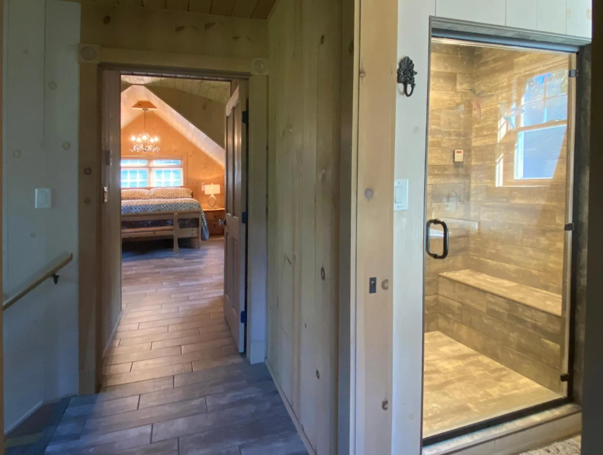 Steam room in High Peaks Chalet