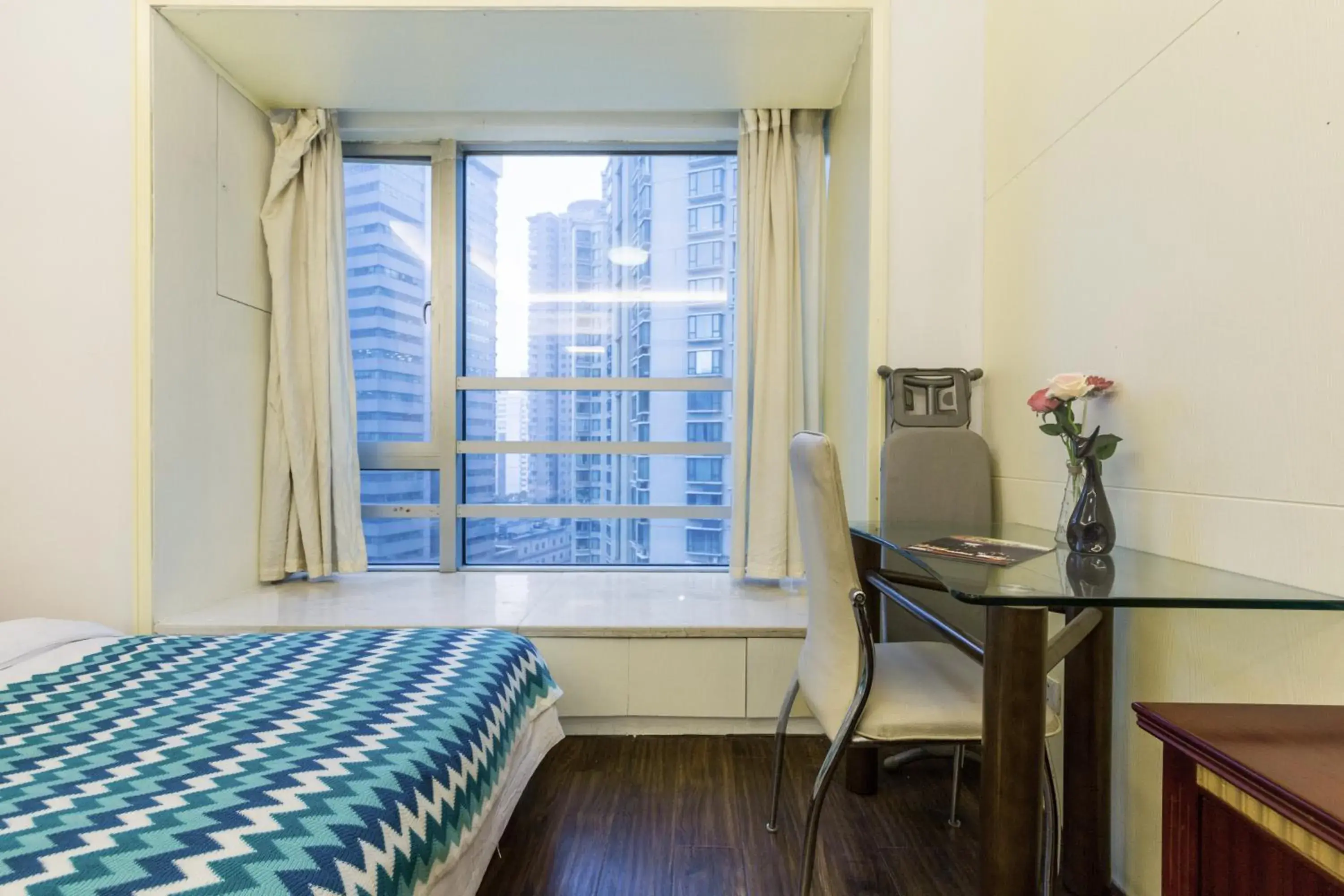 City view, Bed in Shanghai Jiarong Hotel Apartment City view, Bed in Shanghai Jiarong Hotel Apartment