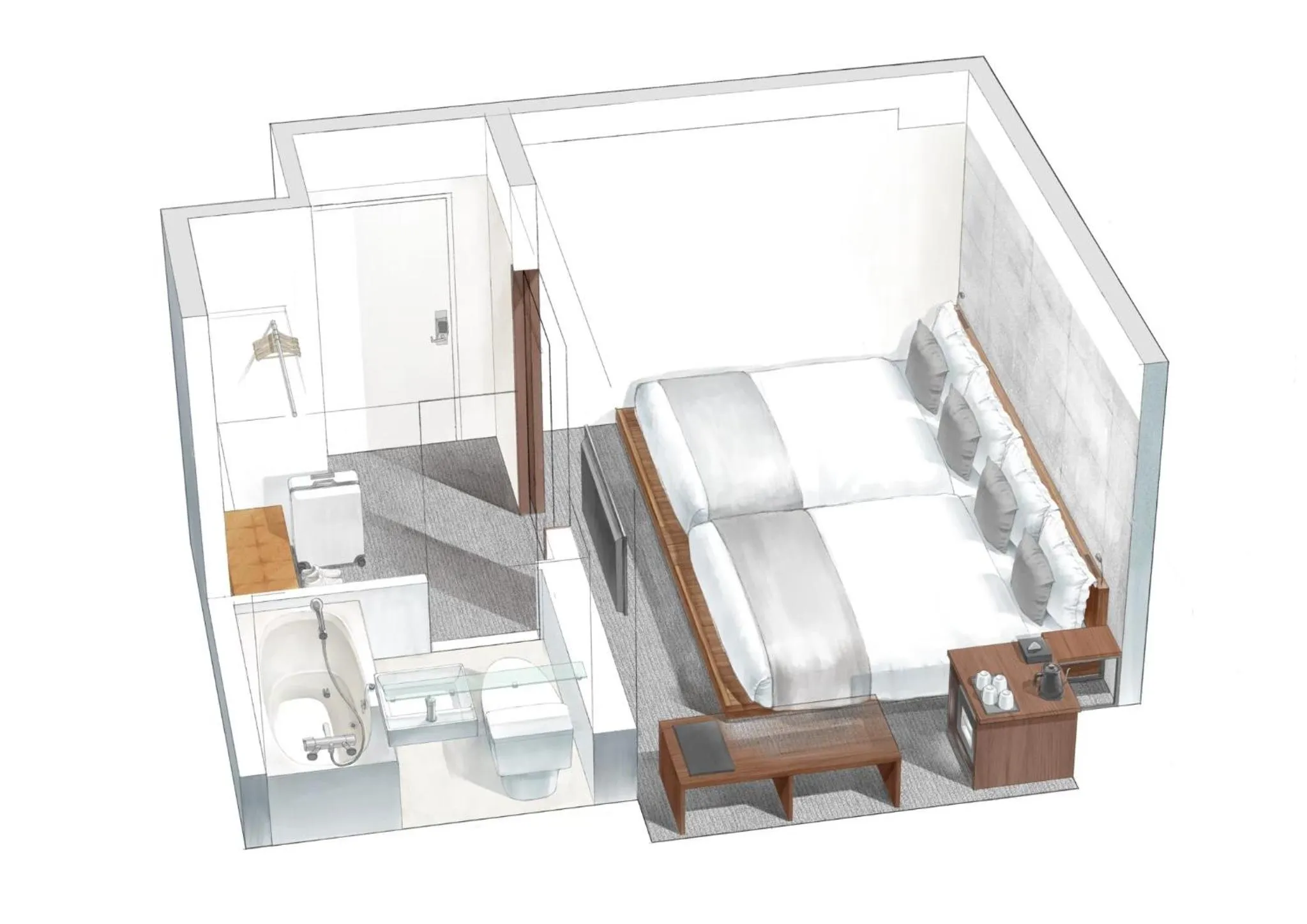 Photo of the whole room, Bed in Sakura Cross Hotel Kyoto Kiyomizu