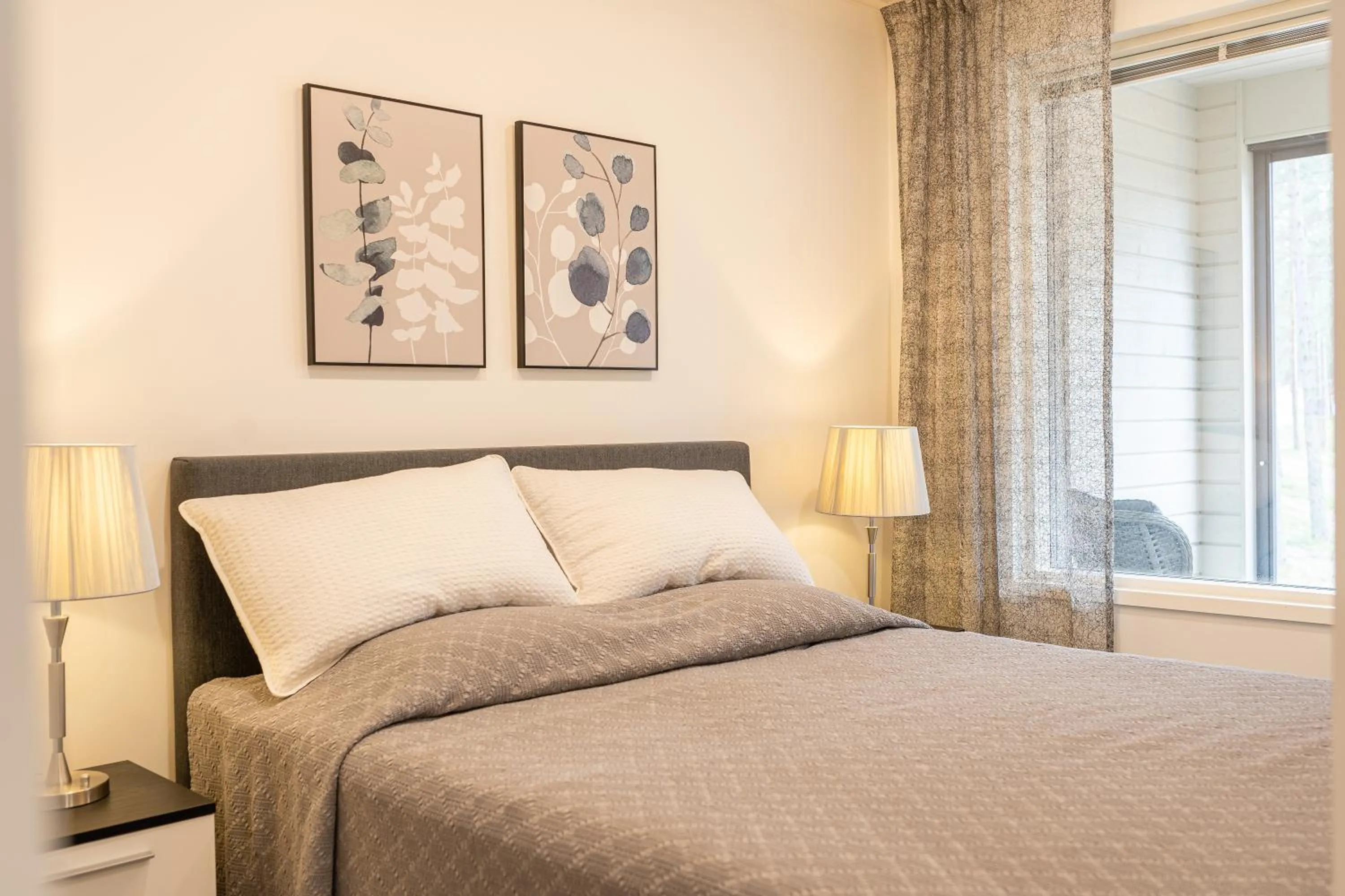 Bed in Tuomenkartano Apartments by Hiekka Booking