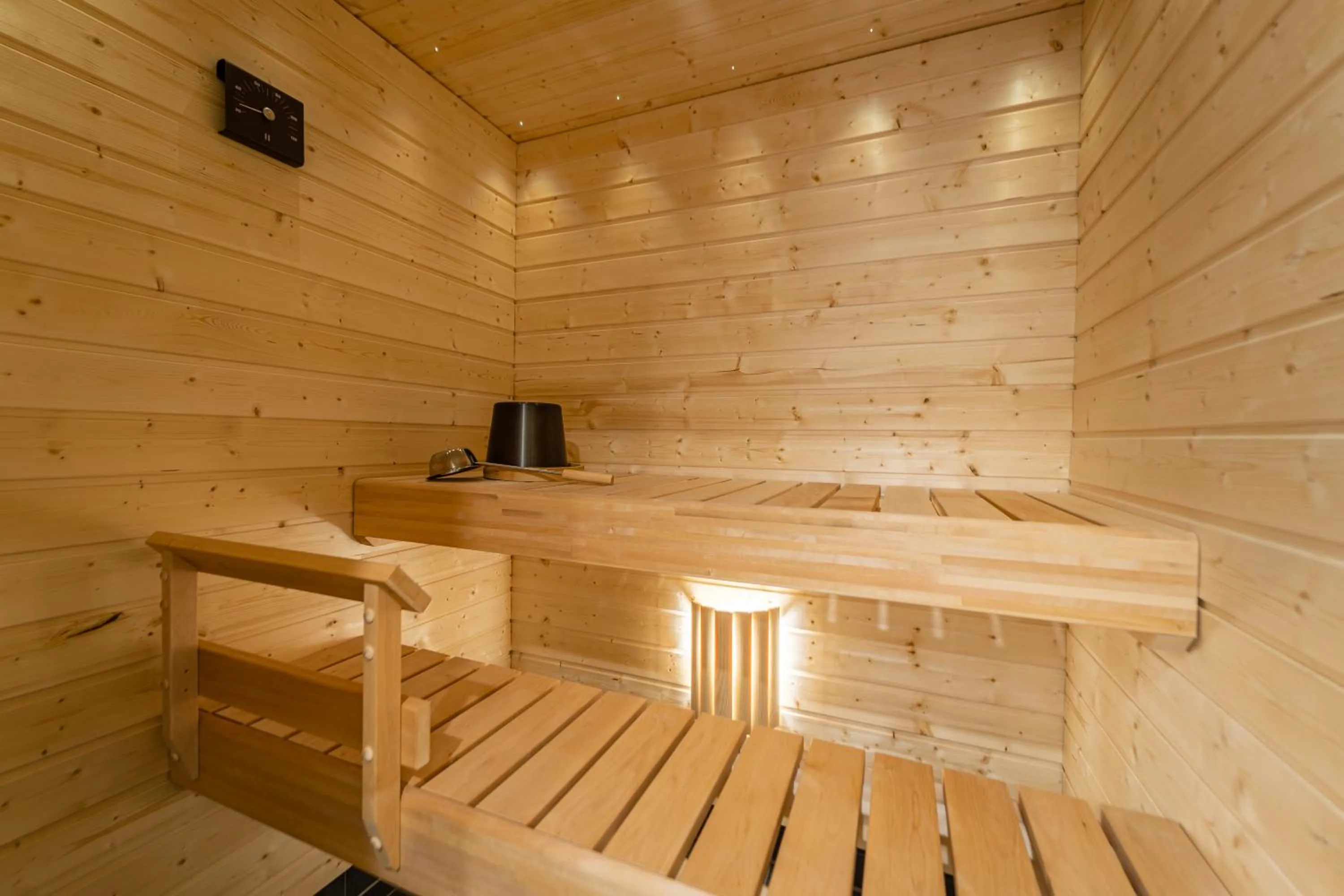 Sauna in Tuomenkartano Apartments by Hiekka Booking