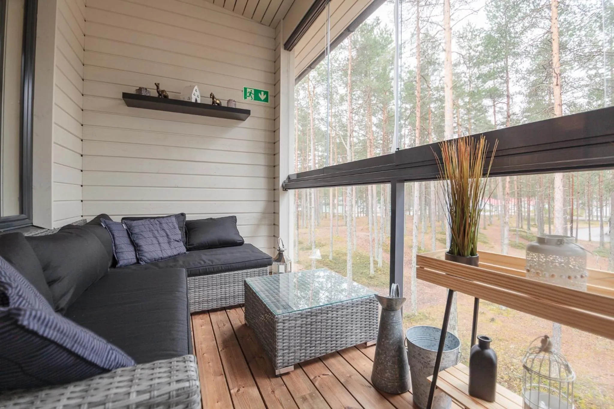 Balcony/Terrace in Tuomenkartano Apartments by Hiekka Booking