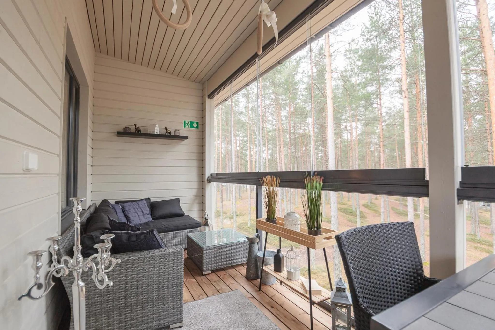 Balcony/Terrace in Tuomenkartano Apartments by Hiekka Booking