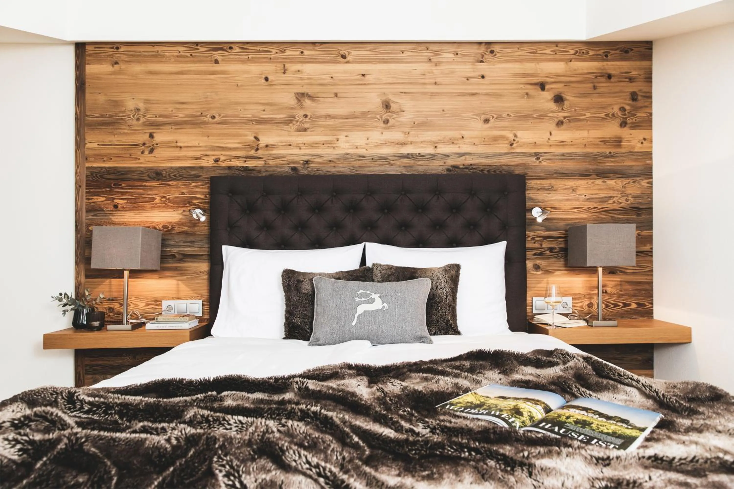 Photo of the whole room, Bed in Alpines Gourmet Hotel Montanara