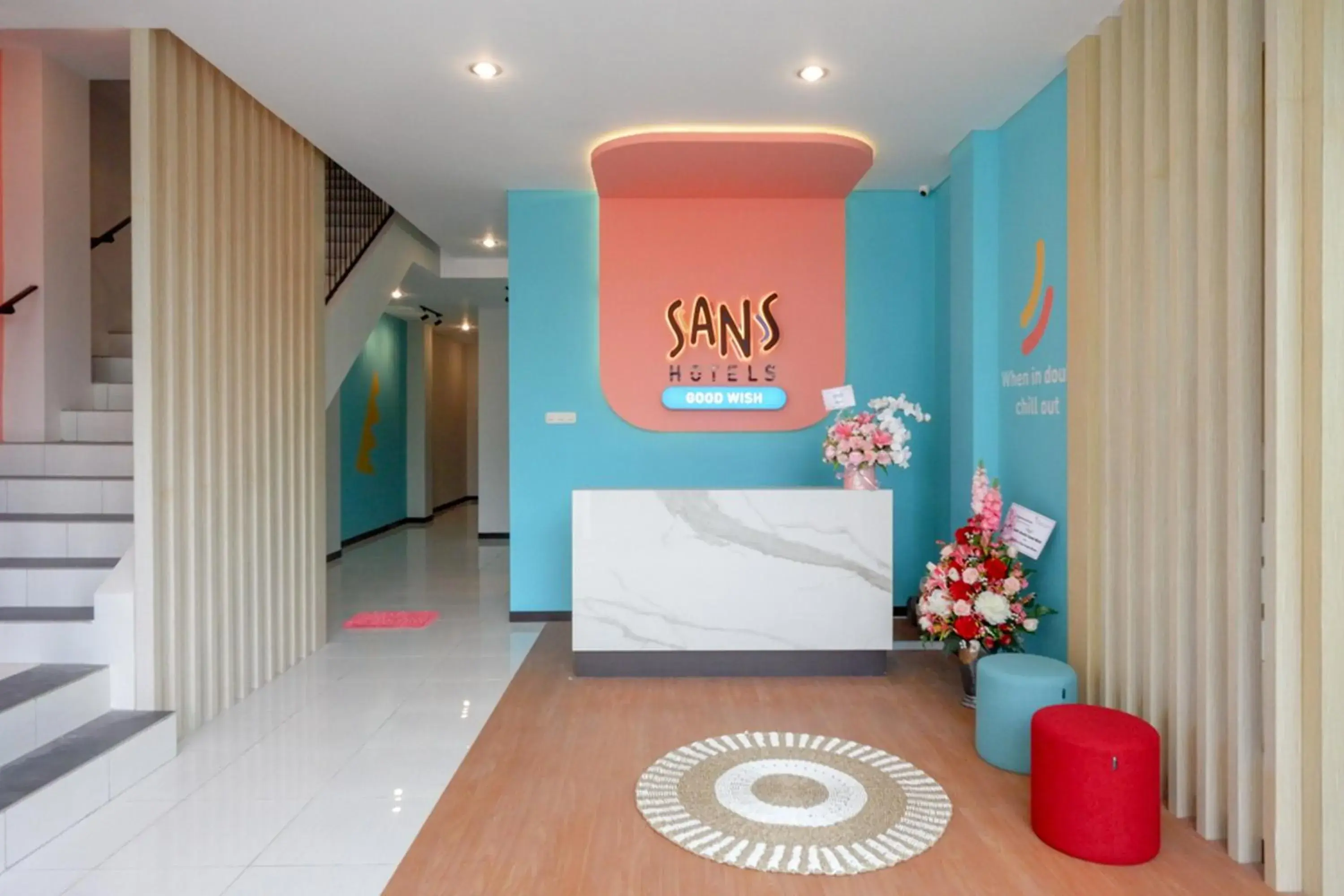 Lobby or reception in Sans Hotel Good Wish Semarang Lobby or reception in Sans Hotel Good Wish Semarang