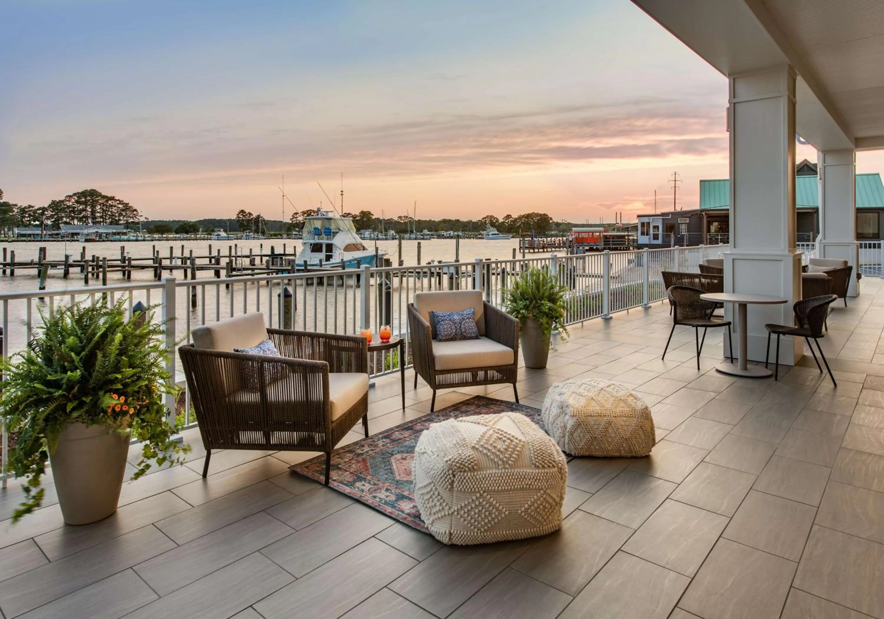 Patio in Hyatt Place Kent Narrows And Marina