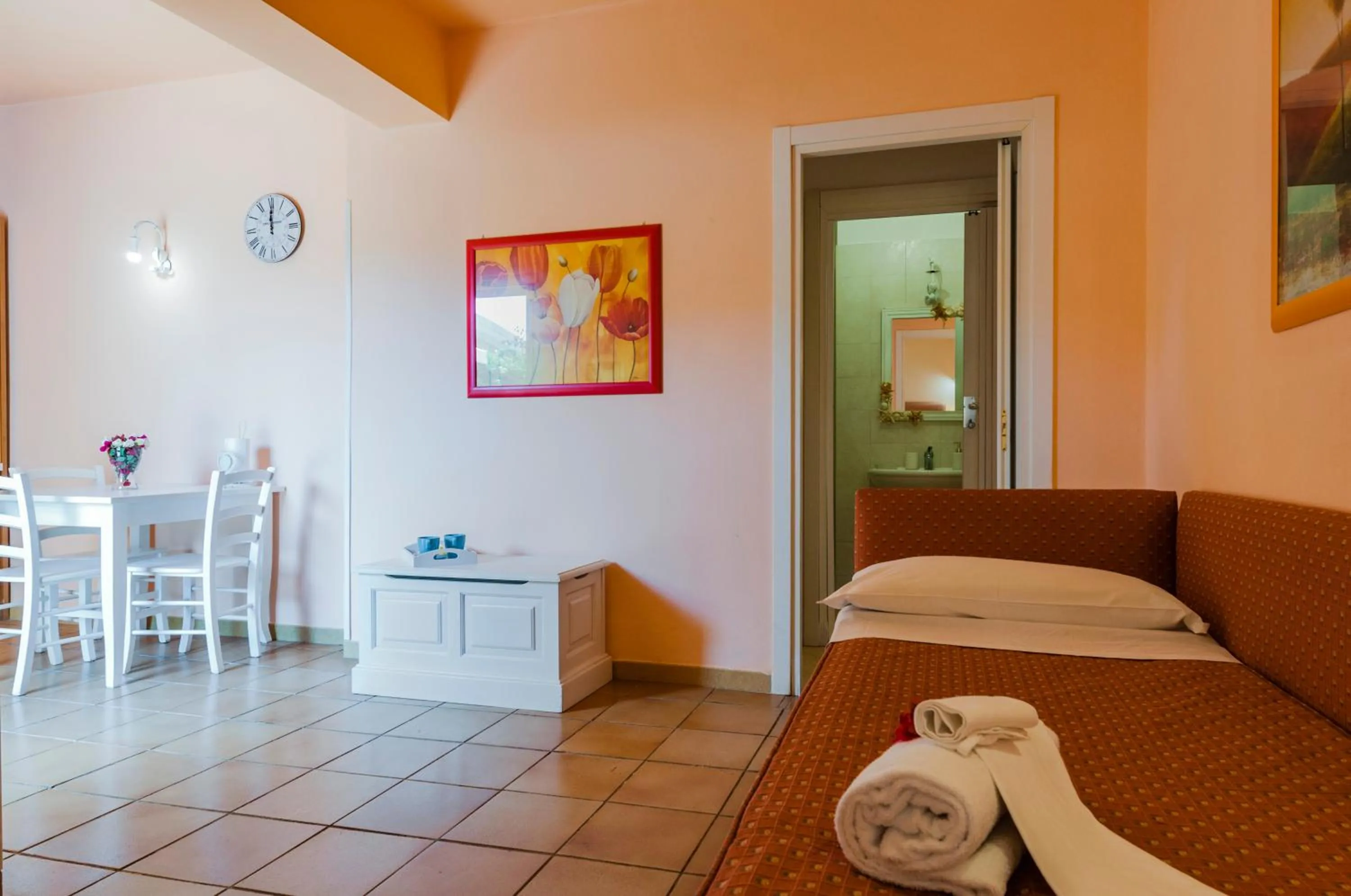 Bed in Stella del mare Apartments