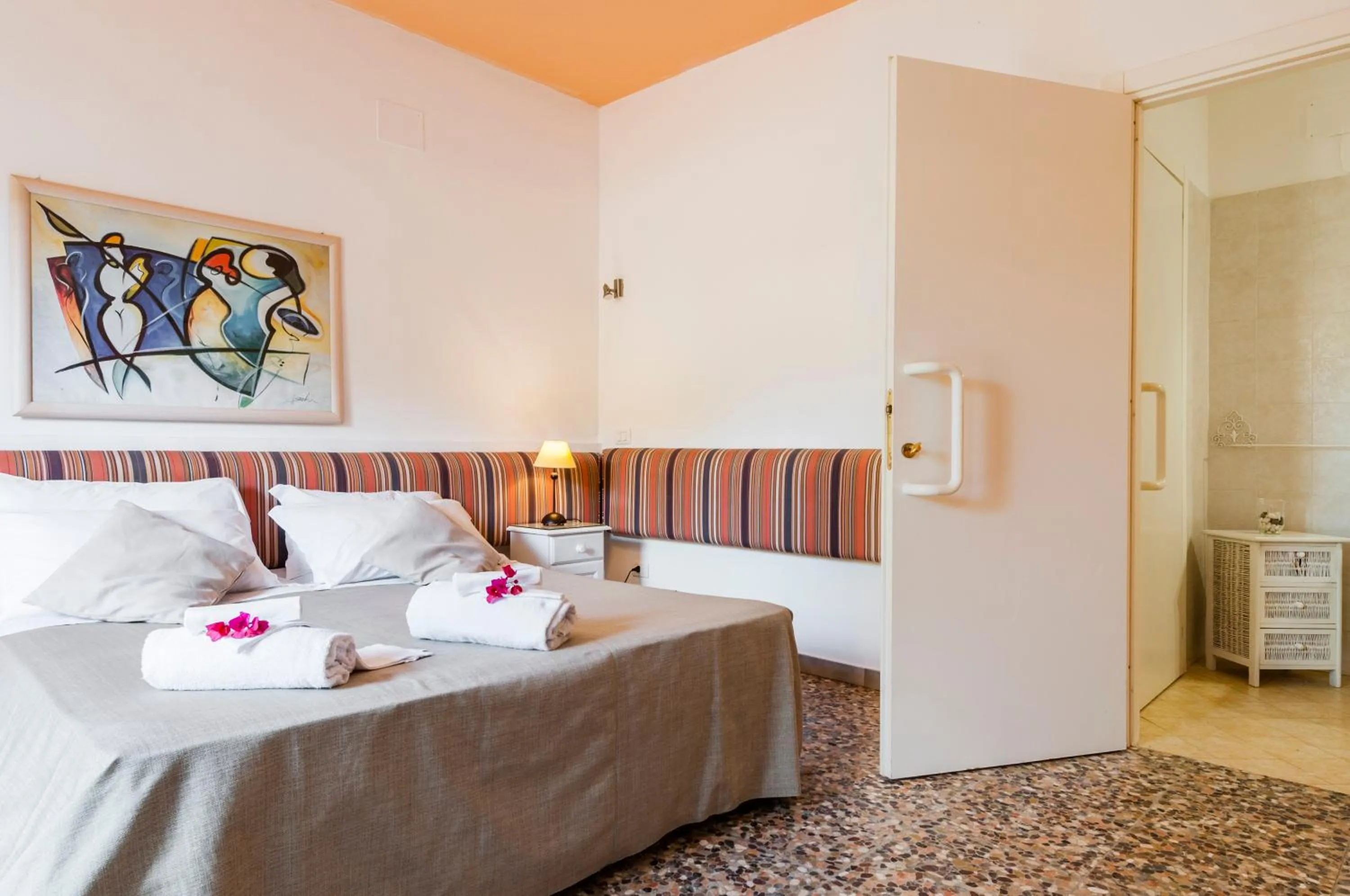 Bed in Stella del mare Apartments