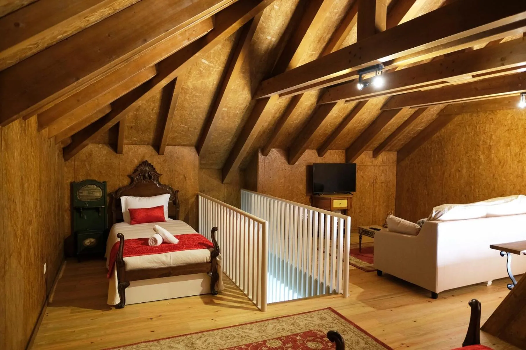 Communal lounge/ TV room, Bed in Aldeia da Quinta do Paço - Turismo rural Santo Tirso