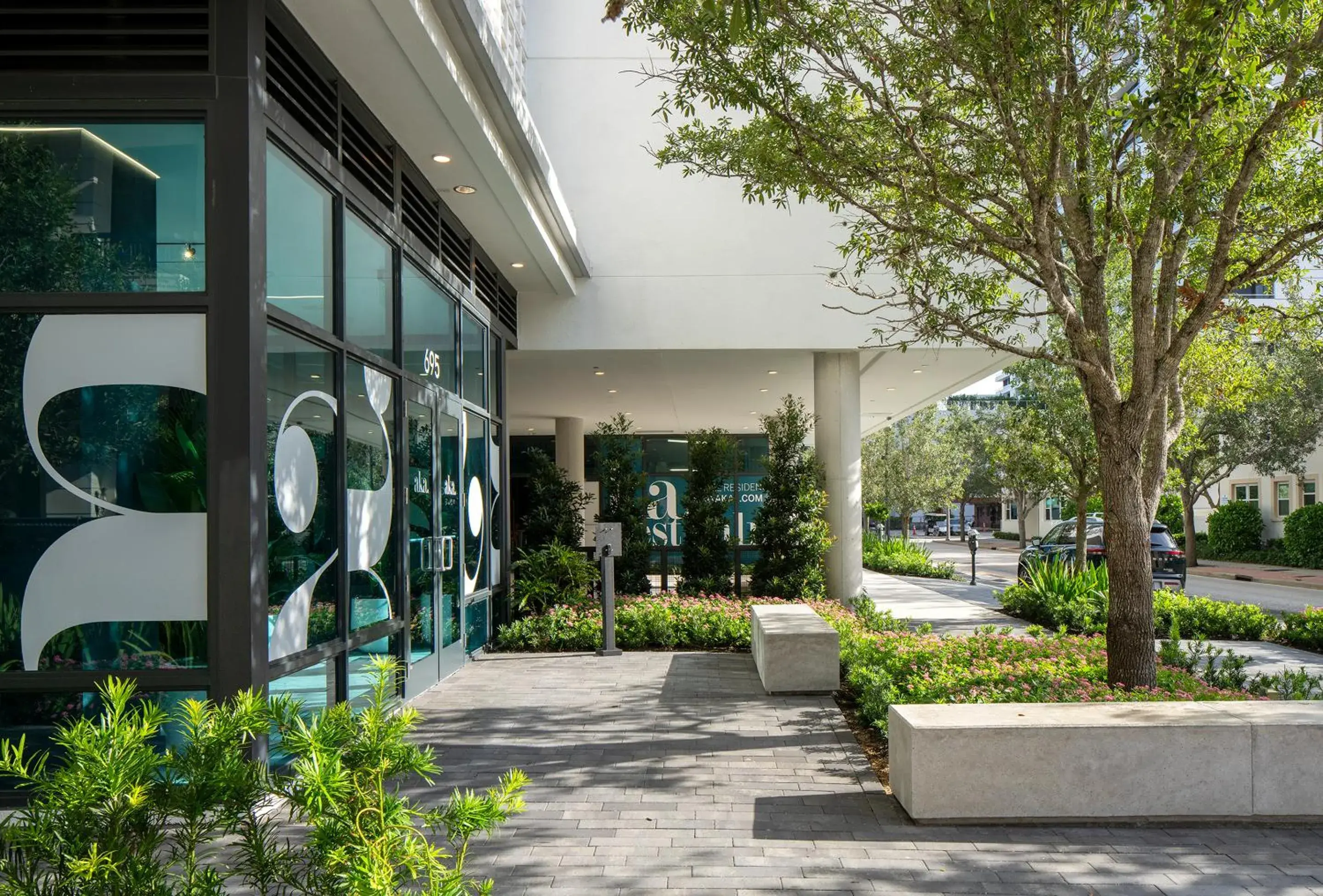 Facade/entrance in AKA West Palm Facade/entrance in AKA West Palm