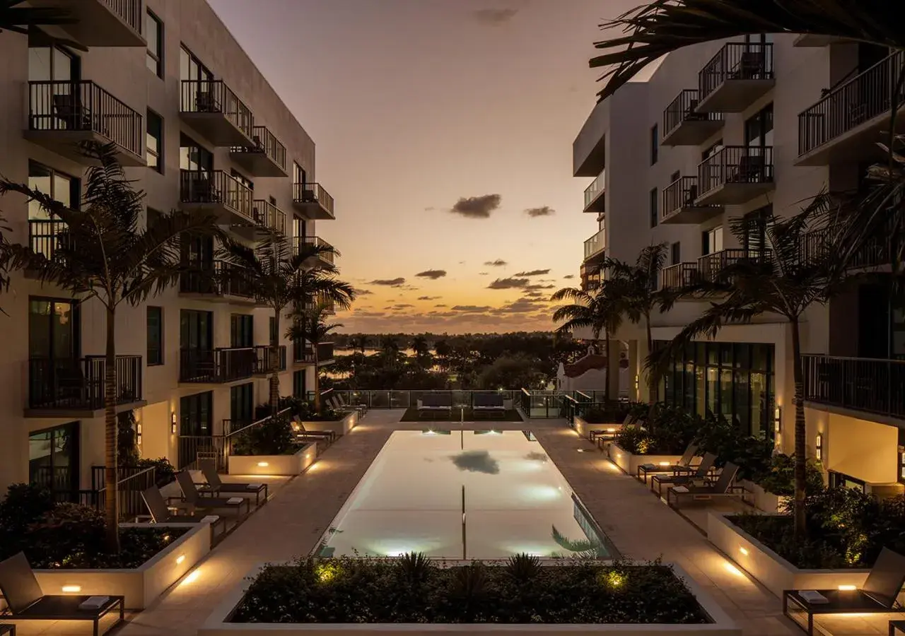 Swimming pool in AKA West Palm Swimming pool in AKA West Palm