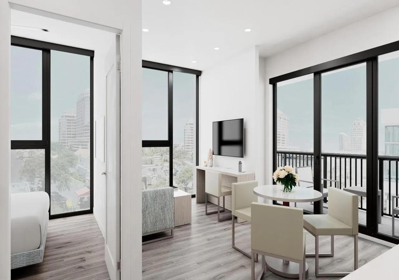 Living room, Bed in AKA West Palm