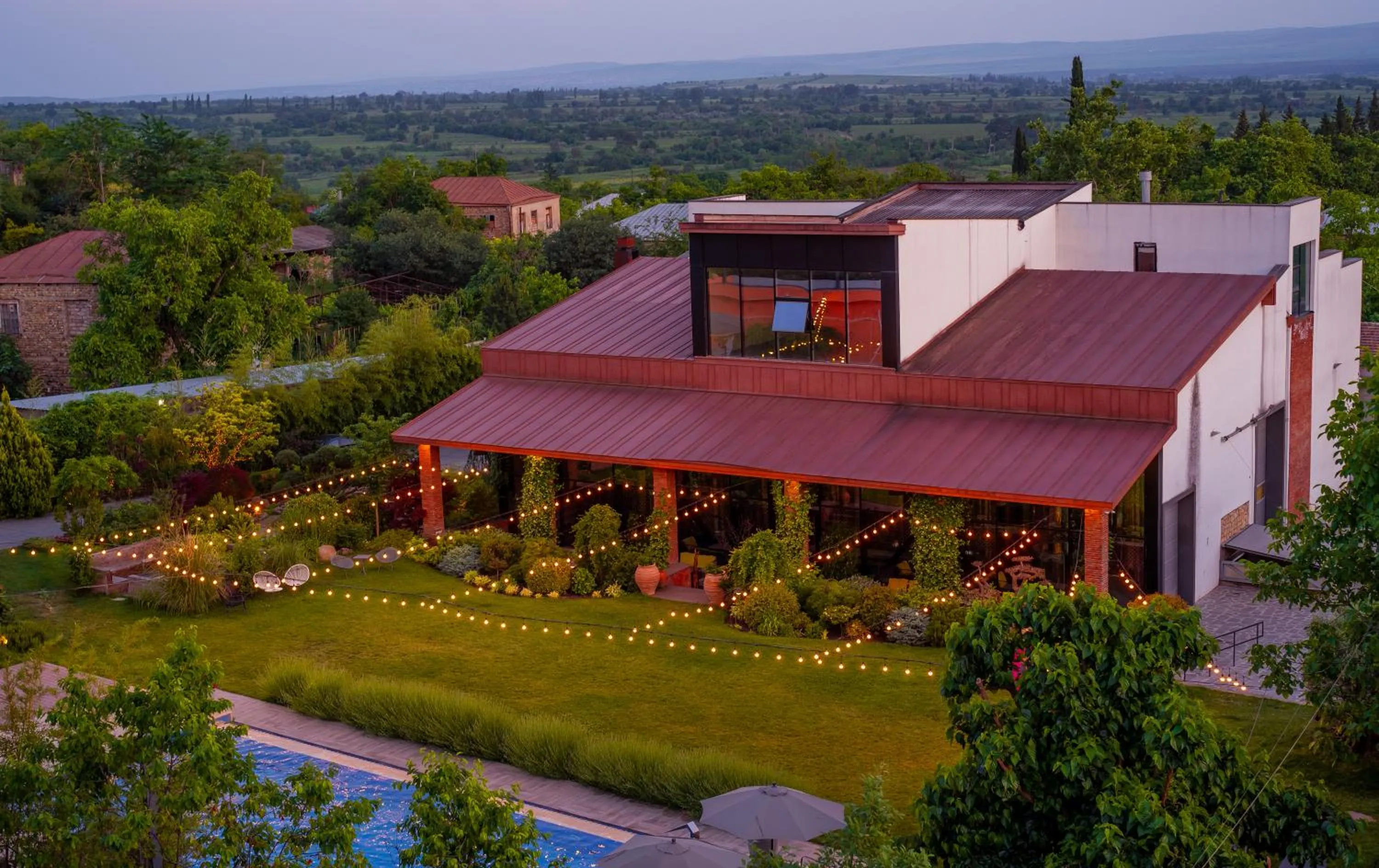 Bird's eye view in Giuaani Winery