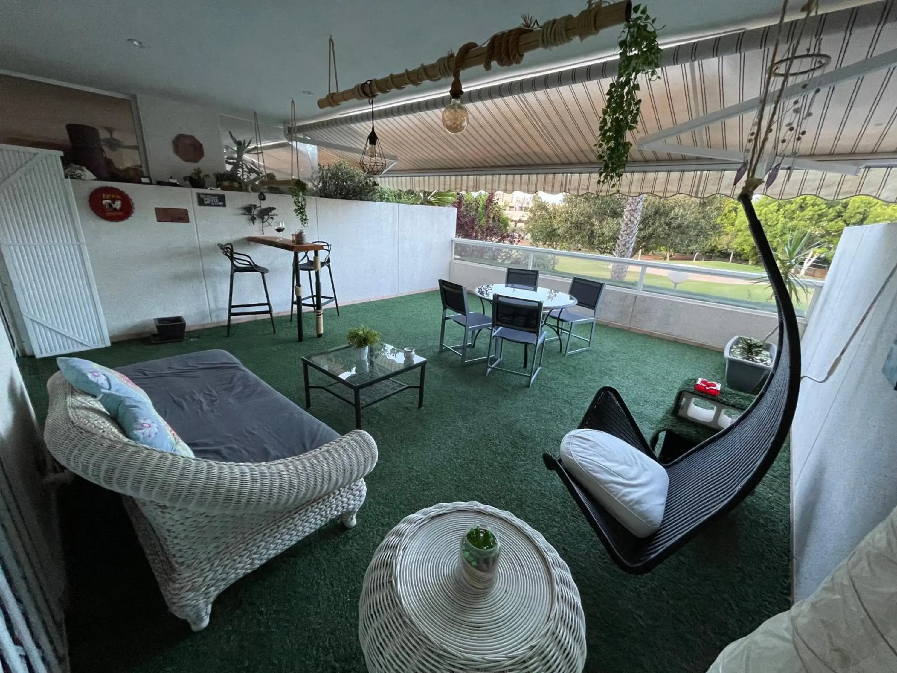 Large relaxed terrace, golf views Large relaxed terrace, golf views
