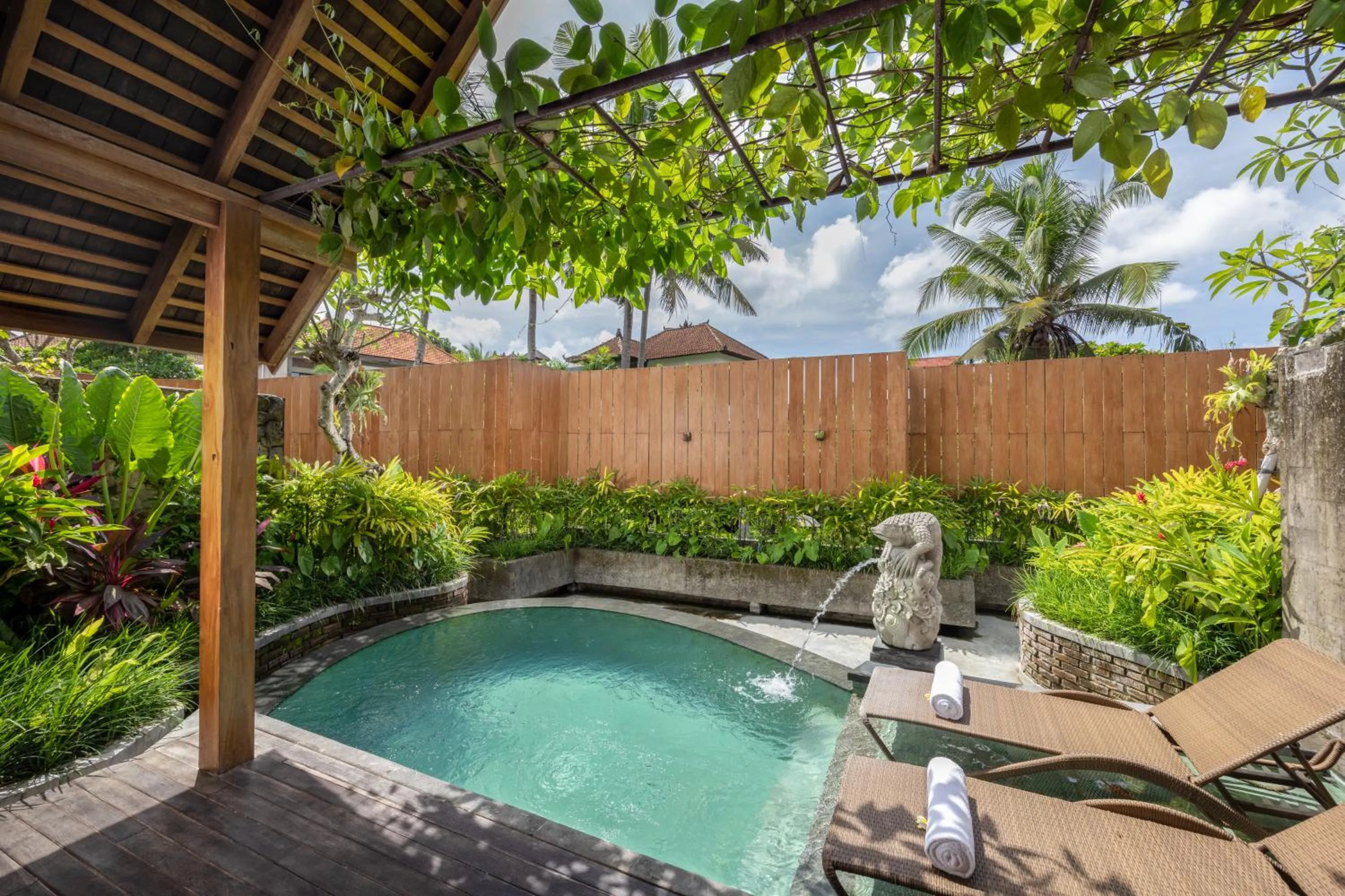 Pool view in Wana Bucu Villas by GenuineHost