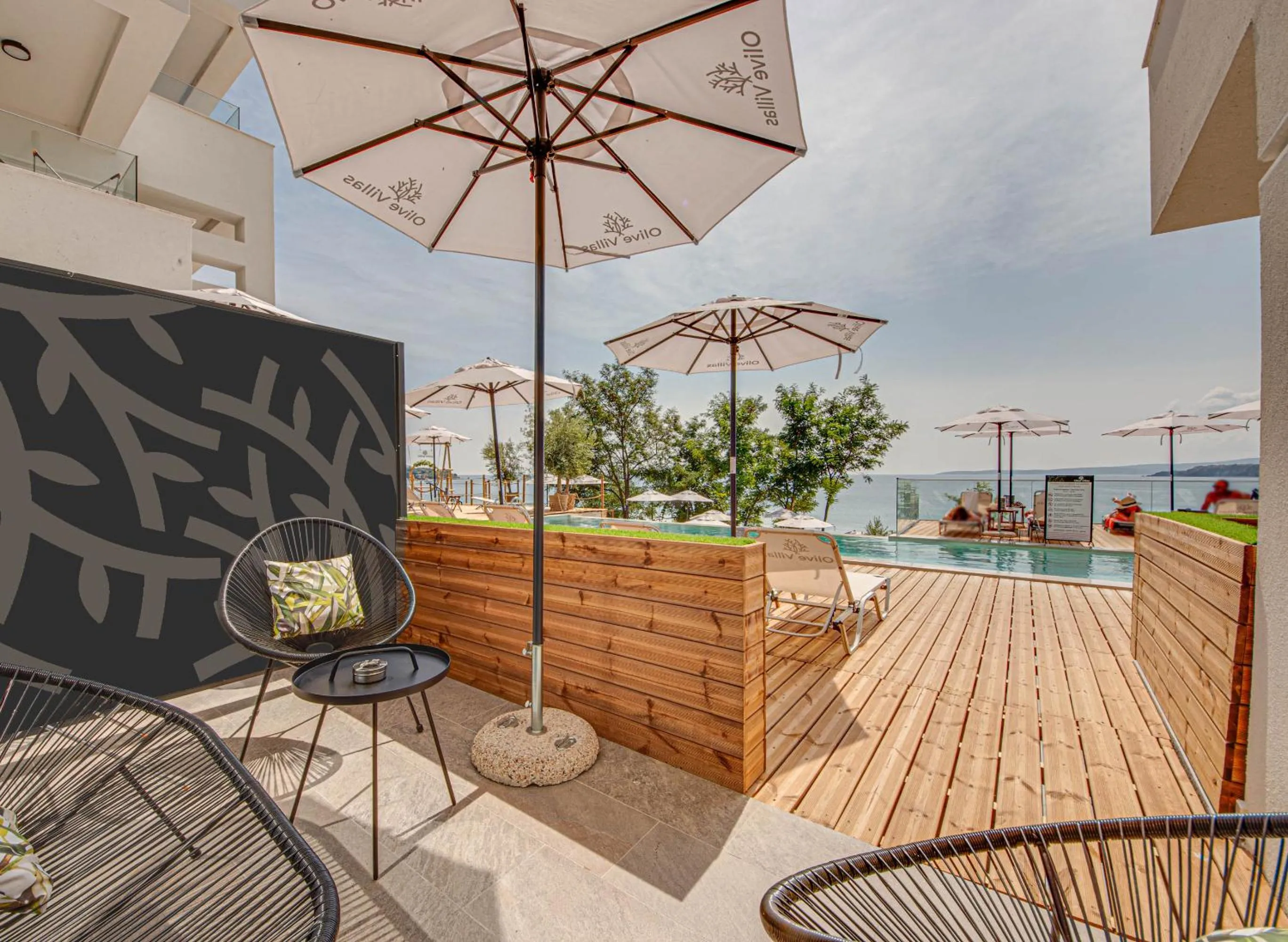 Patio in Olive Villas Beach Hotel