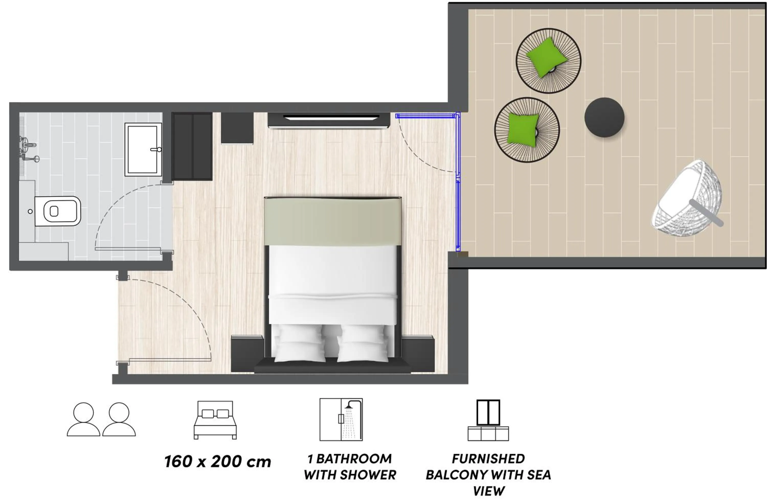 View (from property/room) in Olive Villas Beach Hotel