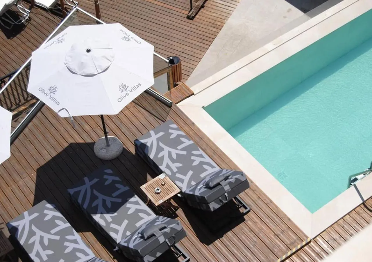 Patio in Olive Villas Beach Hotel