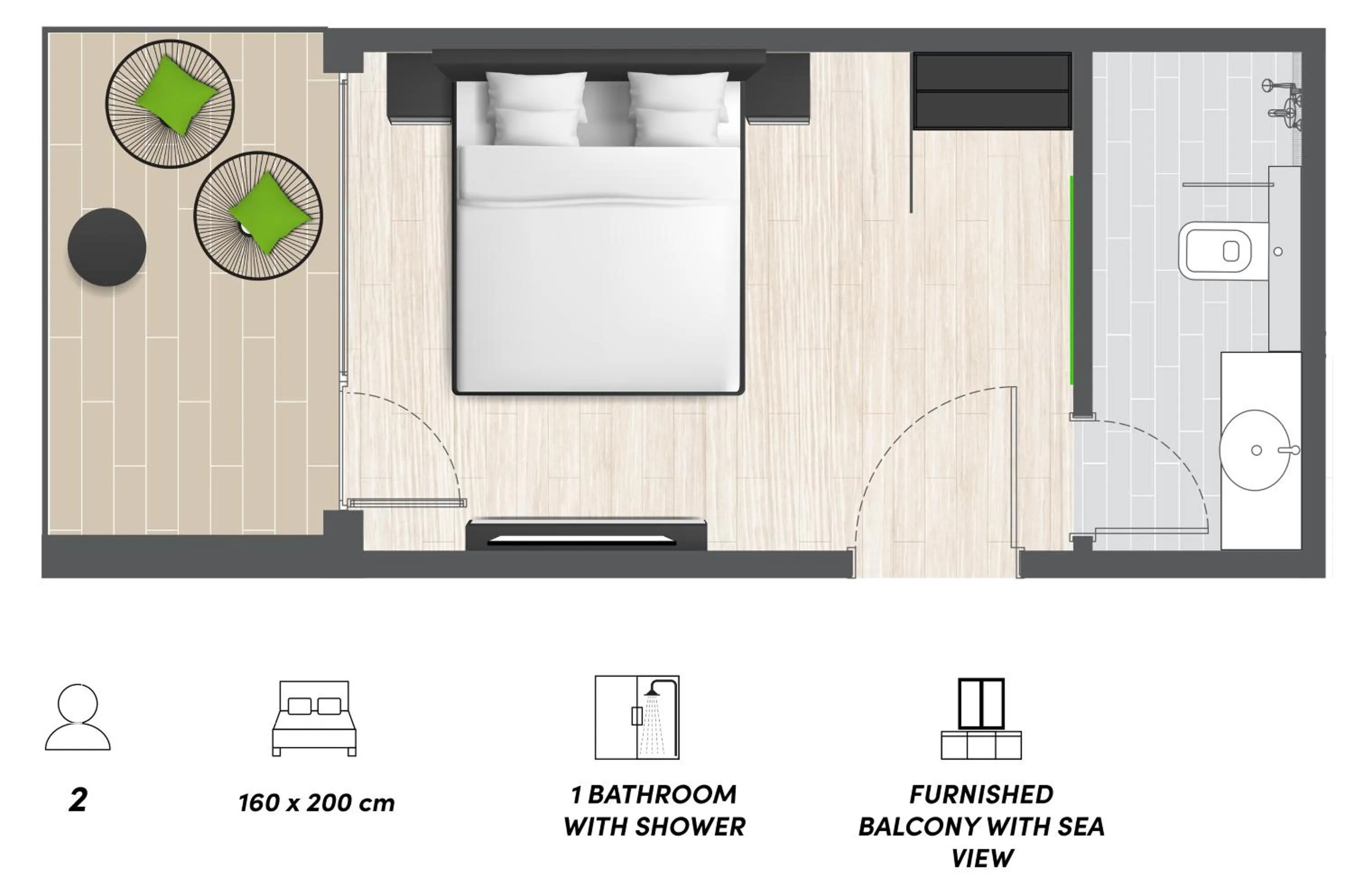 Bathroom in Olive Villas Beach Hotel