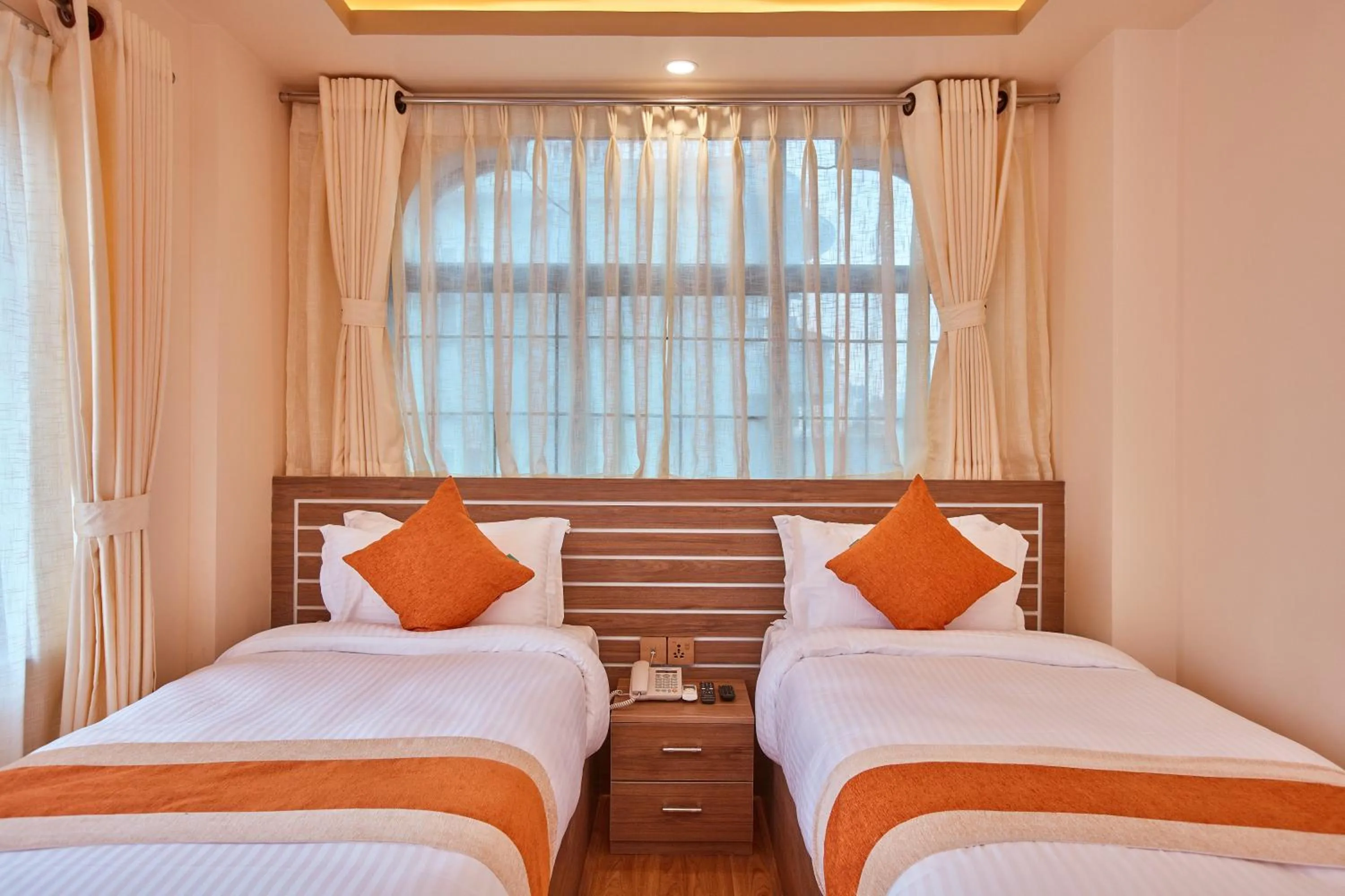 Bed in The Samrat Palace - Luxury Hotel in Kathmandu