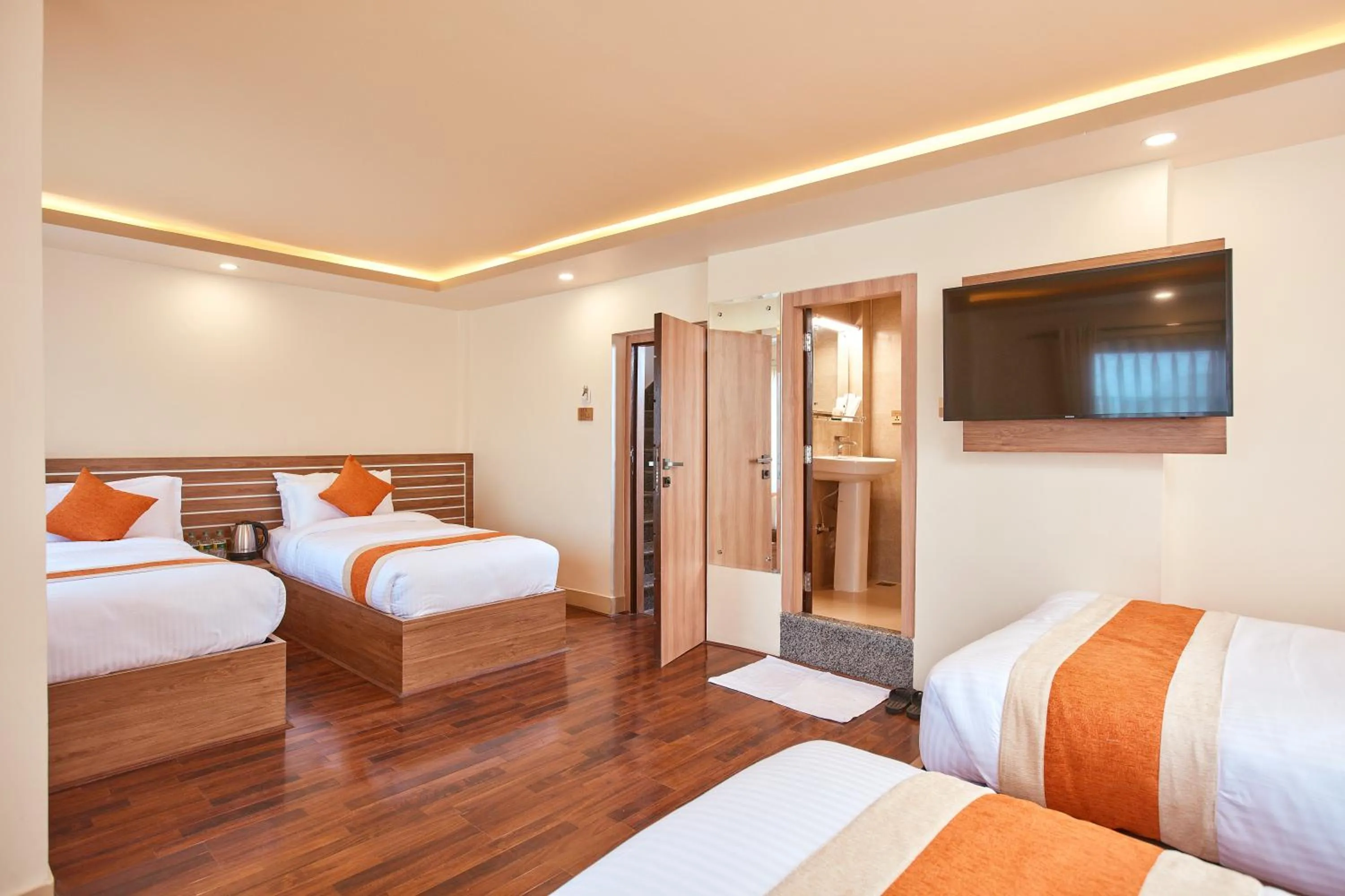 Bed in The Samrat Palace - Luxury Hotel in Kathmandu