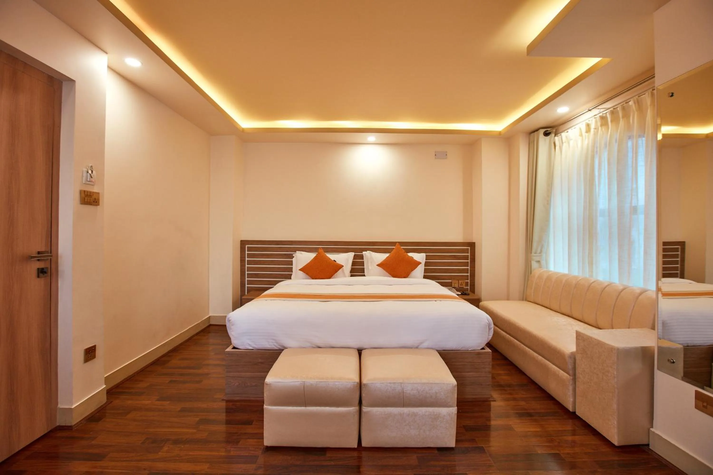 Bed in The Samrat Palace - Luxury Hotel in Kathmandu