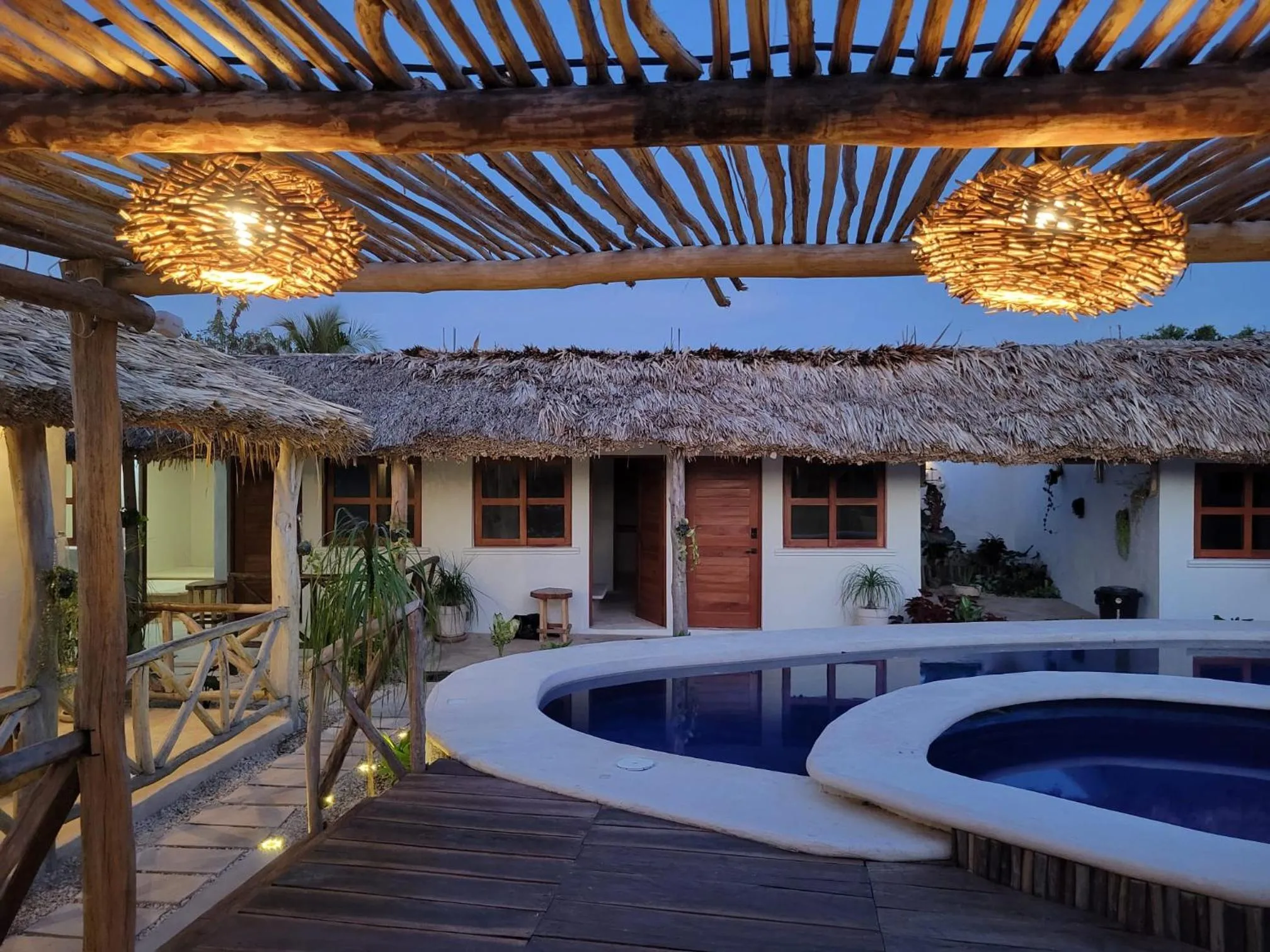 Pool view in Villas Ixchel