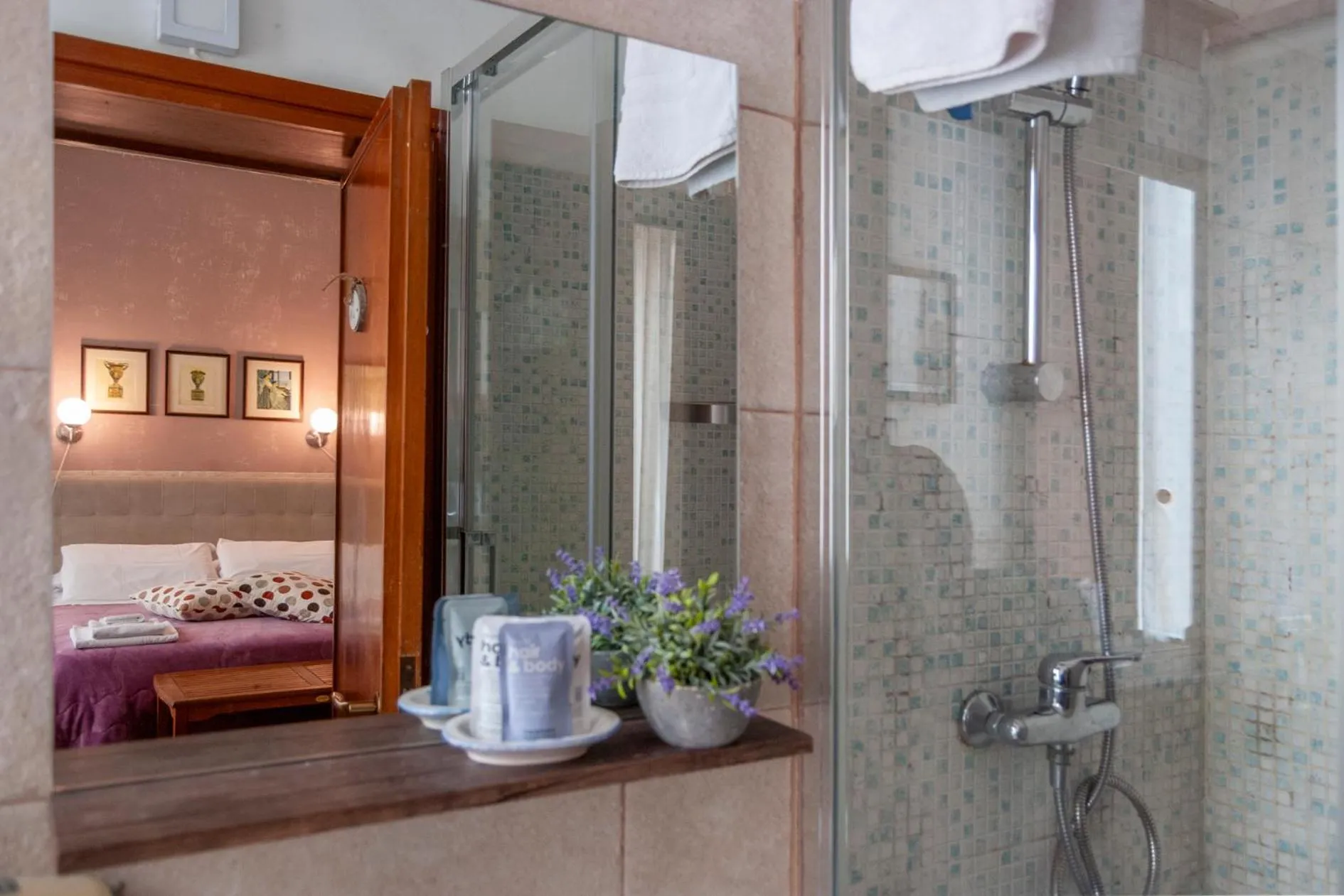 Shower, Bed in Aedes B&B Il Giardino dei Sogni