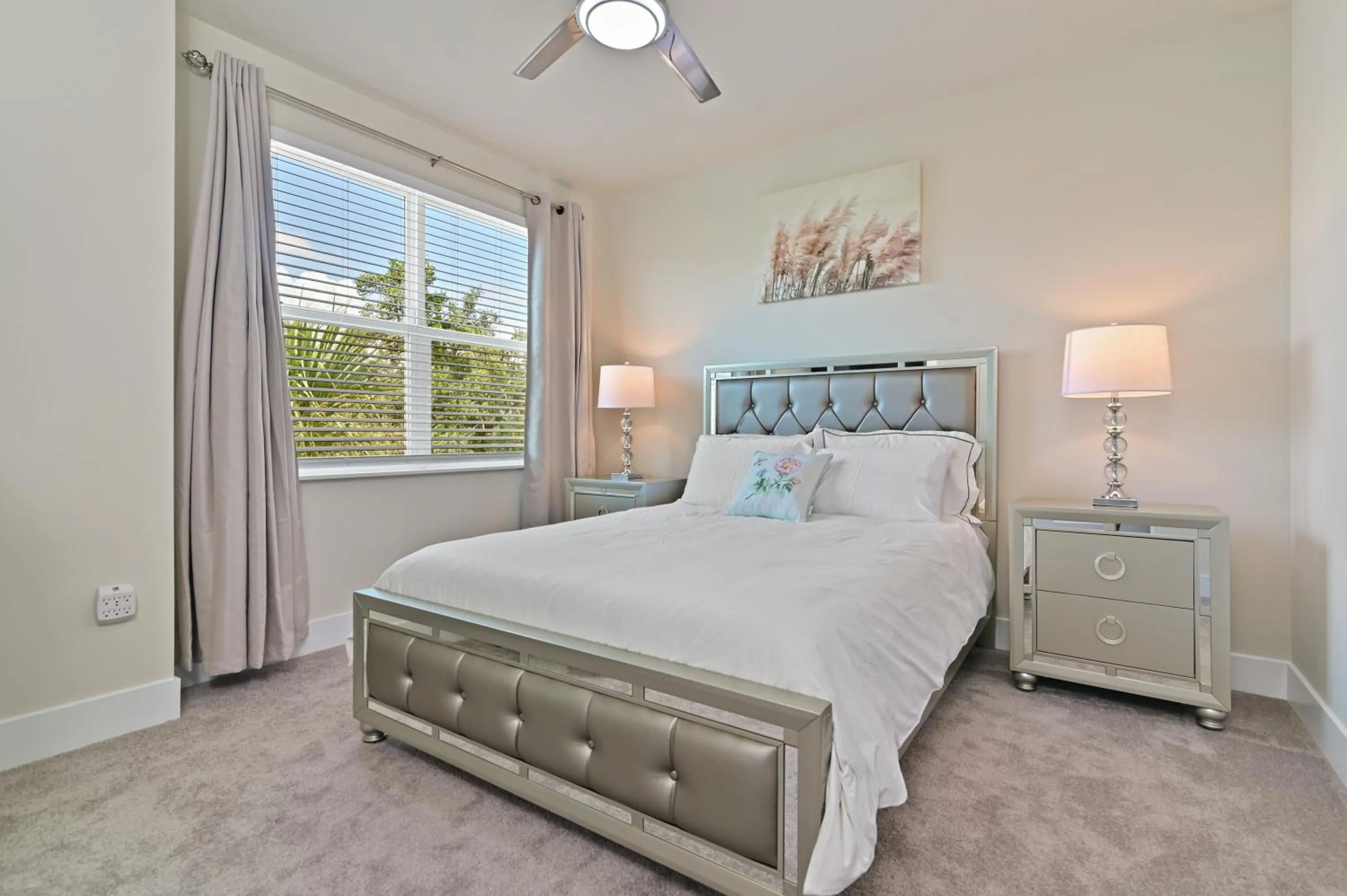 Bedroom, Bed in New Spacious & Tranquil Townhouse near Disney - 4BR, 3FB, and Pool