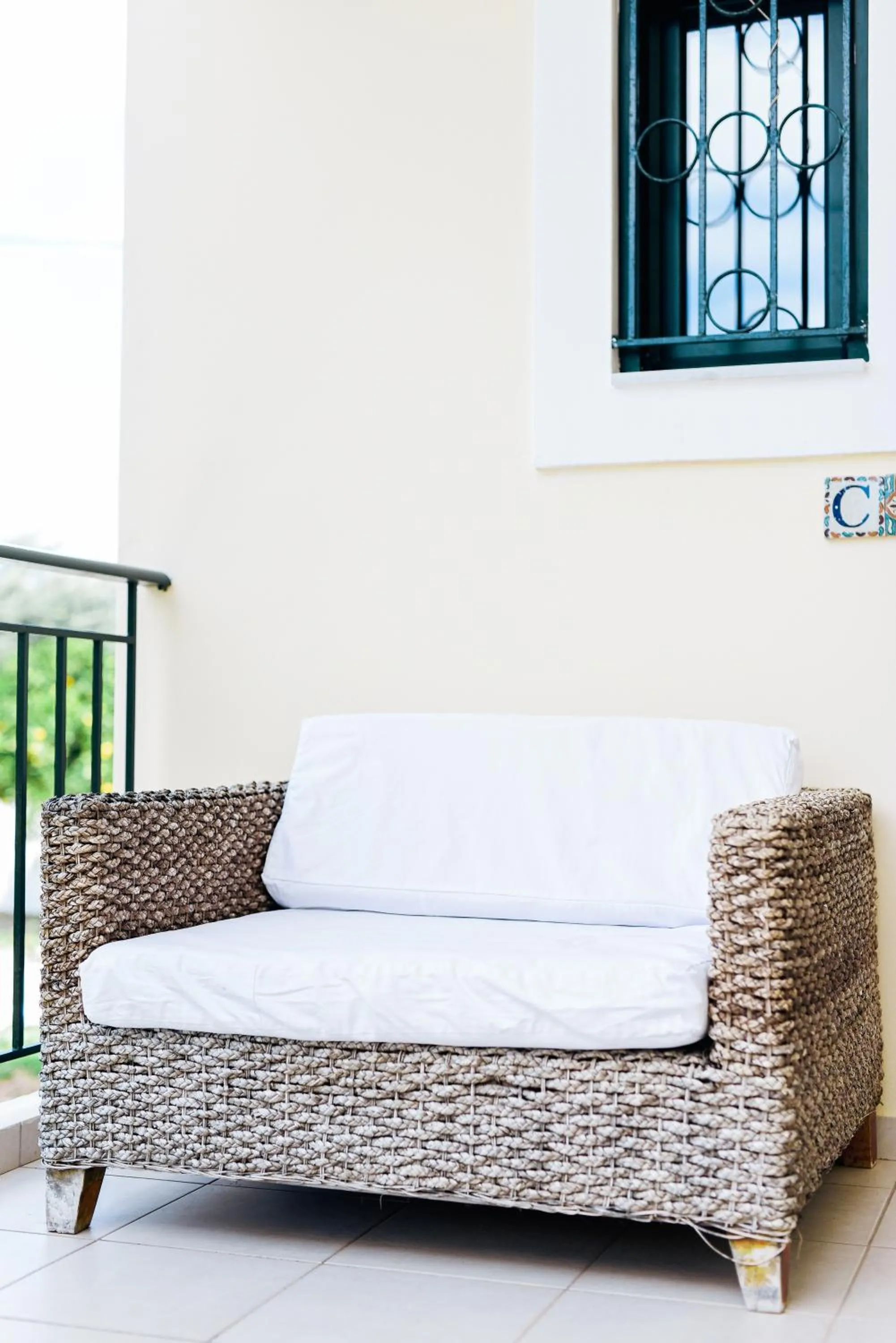 Seating area, Bed in Oliva Holiday Homes