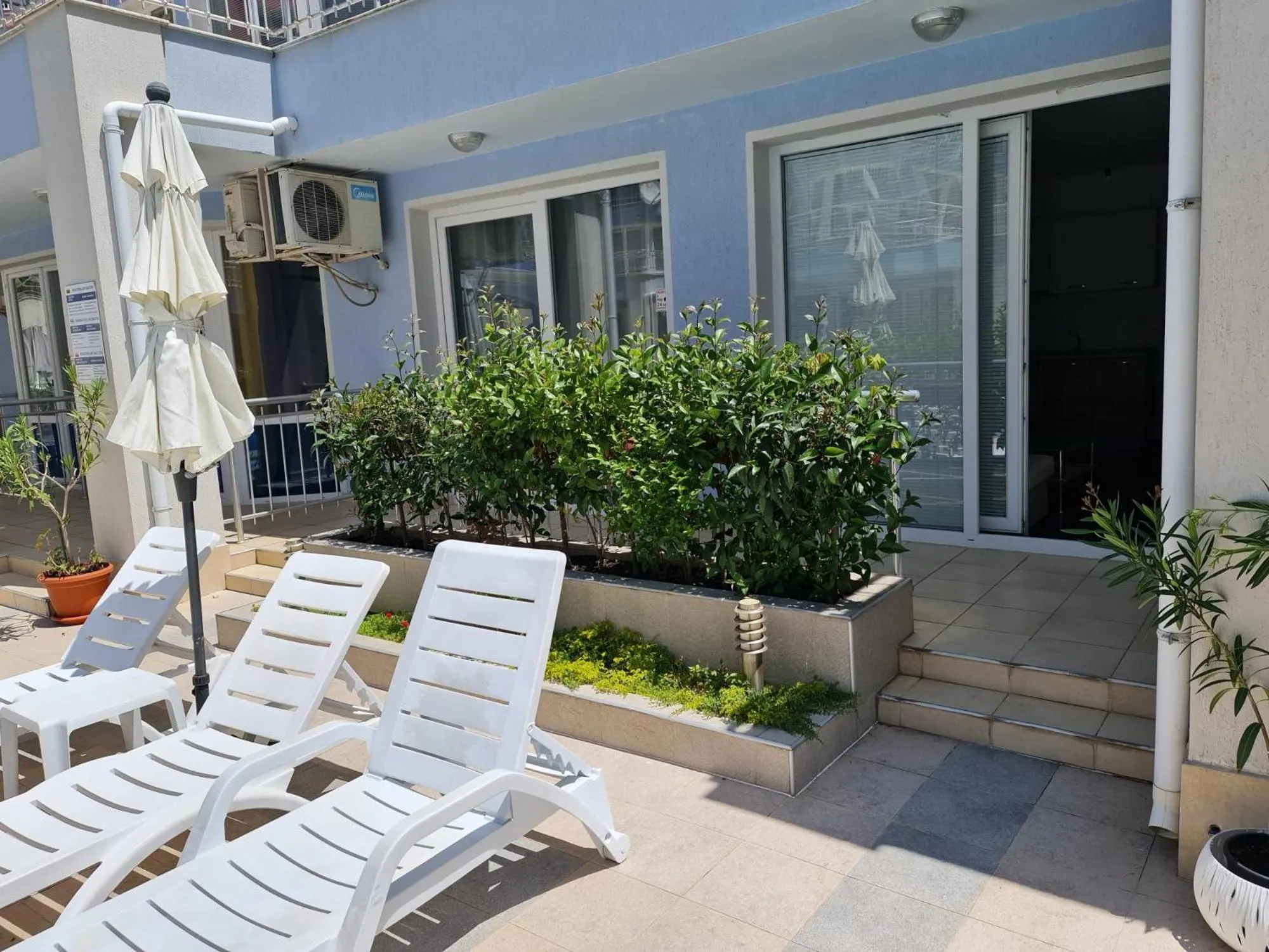 Patio in Sunny Dream Apartments Sunny Beach Bulgarien Sonnenstrand