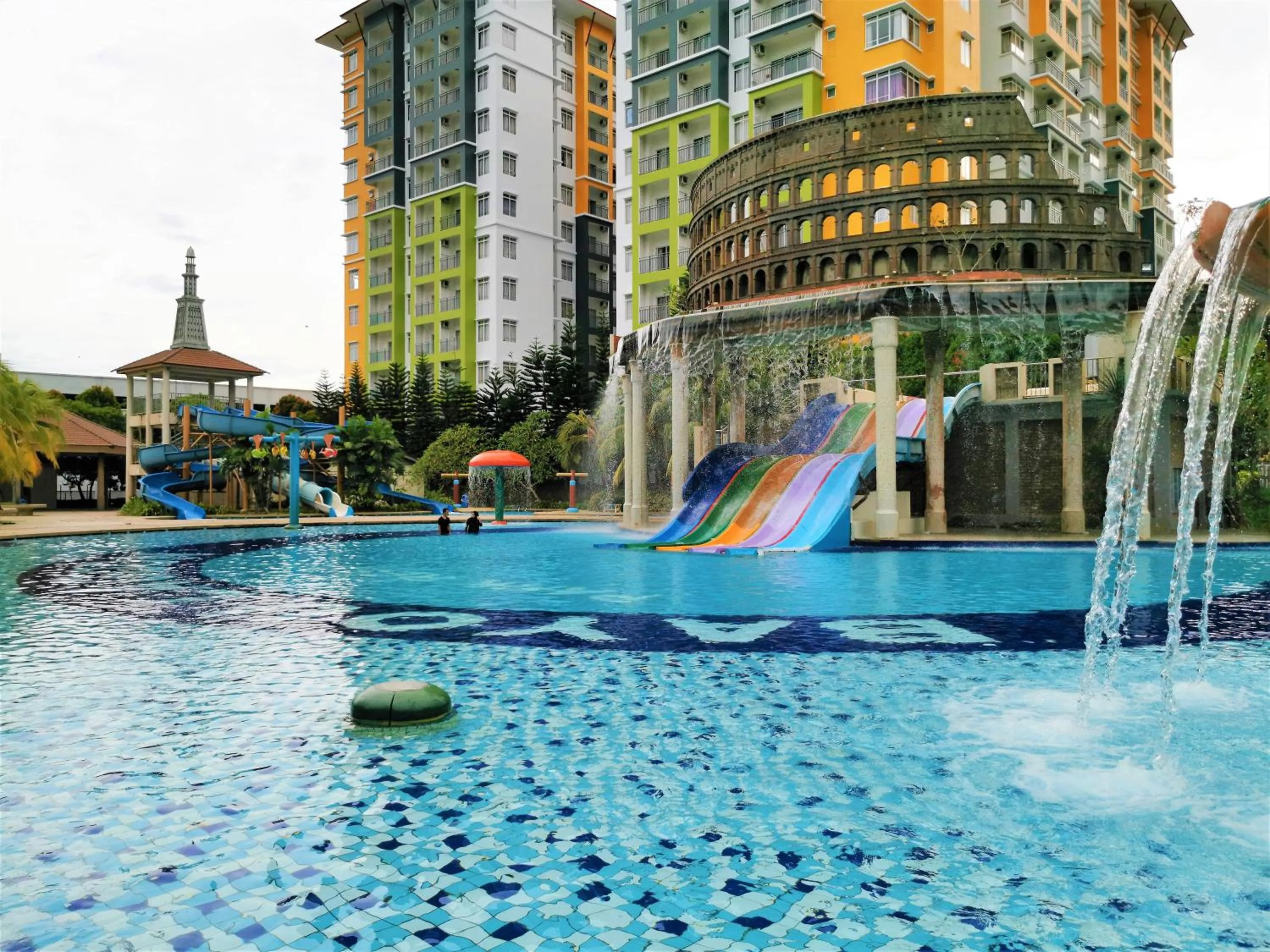Aqua park in FHS Water Themepark Resort Melaka Town City Tengah