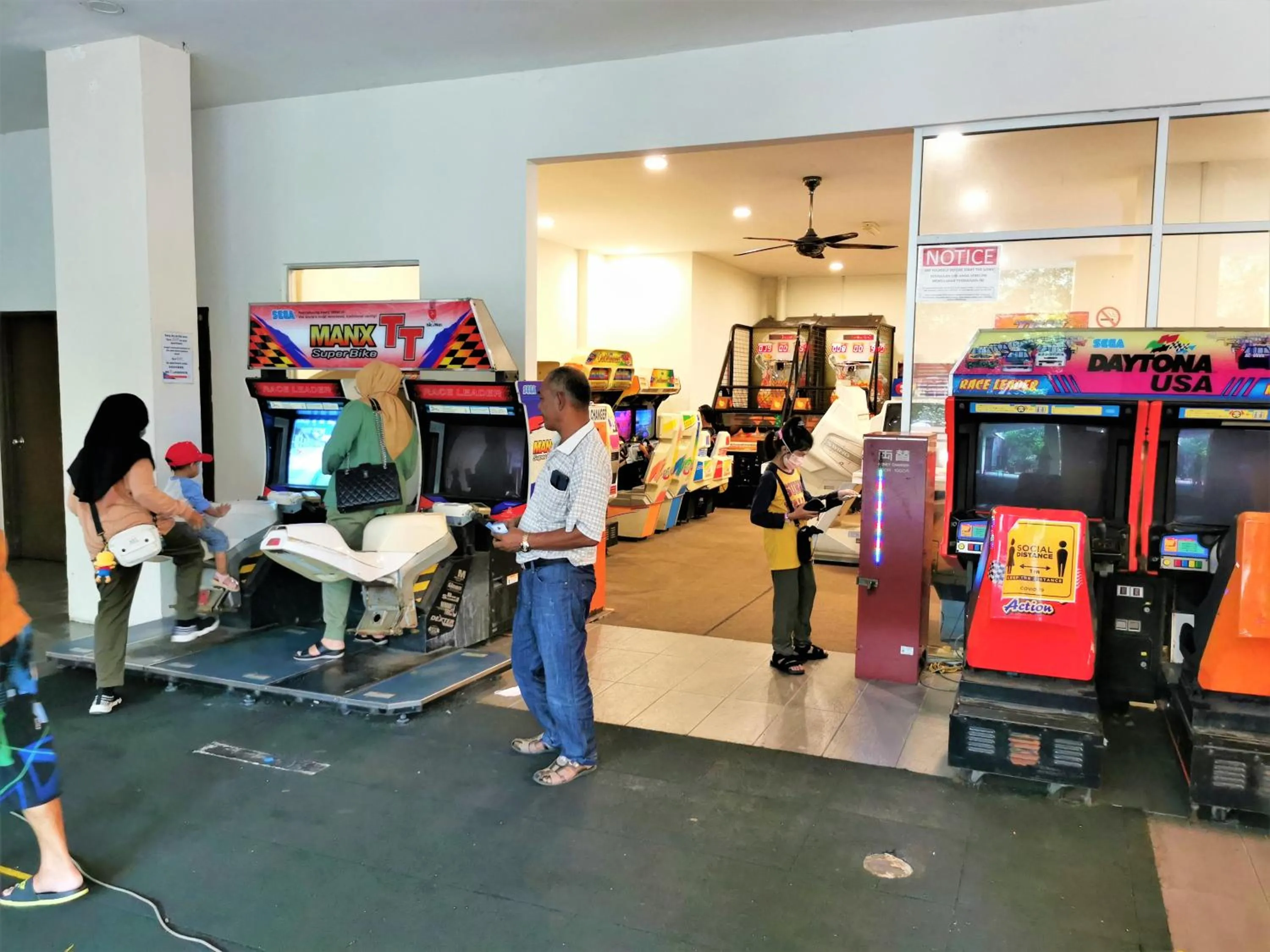 People in FHS Water Themepark Resort Melaka Town City Tengah