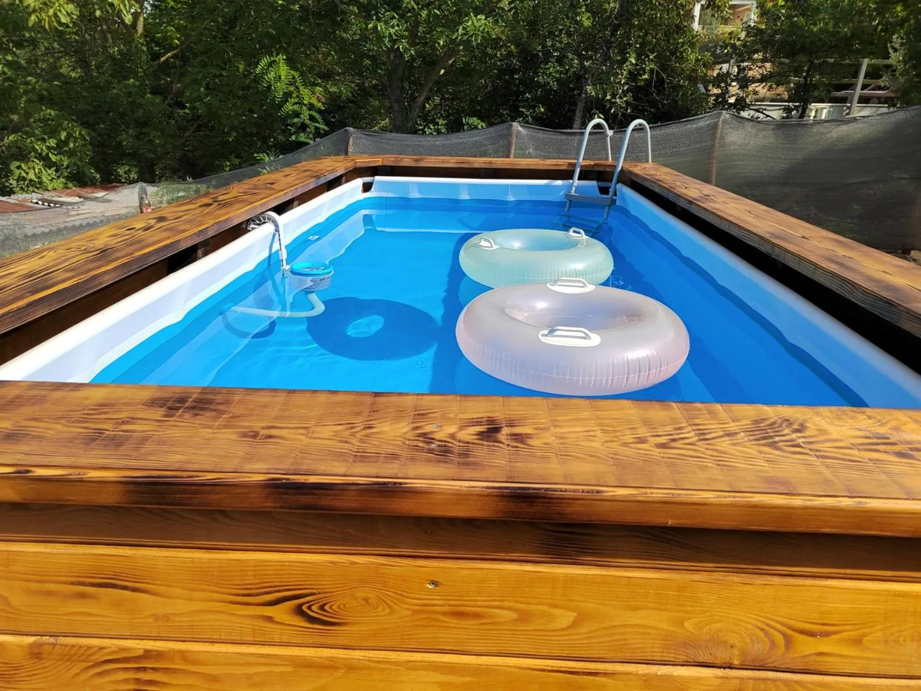 Pool view in apartman Goga with pool and jacuzzi