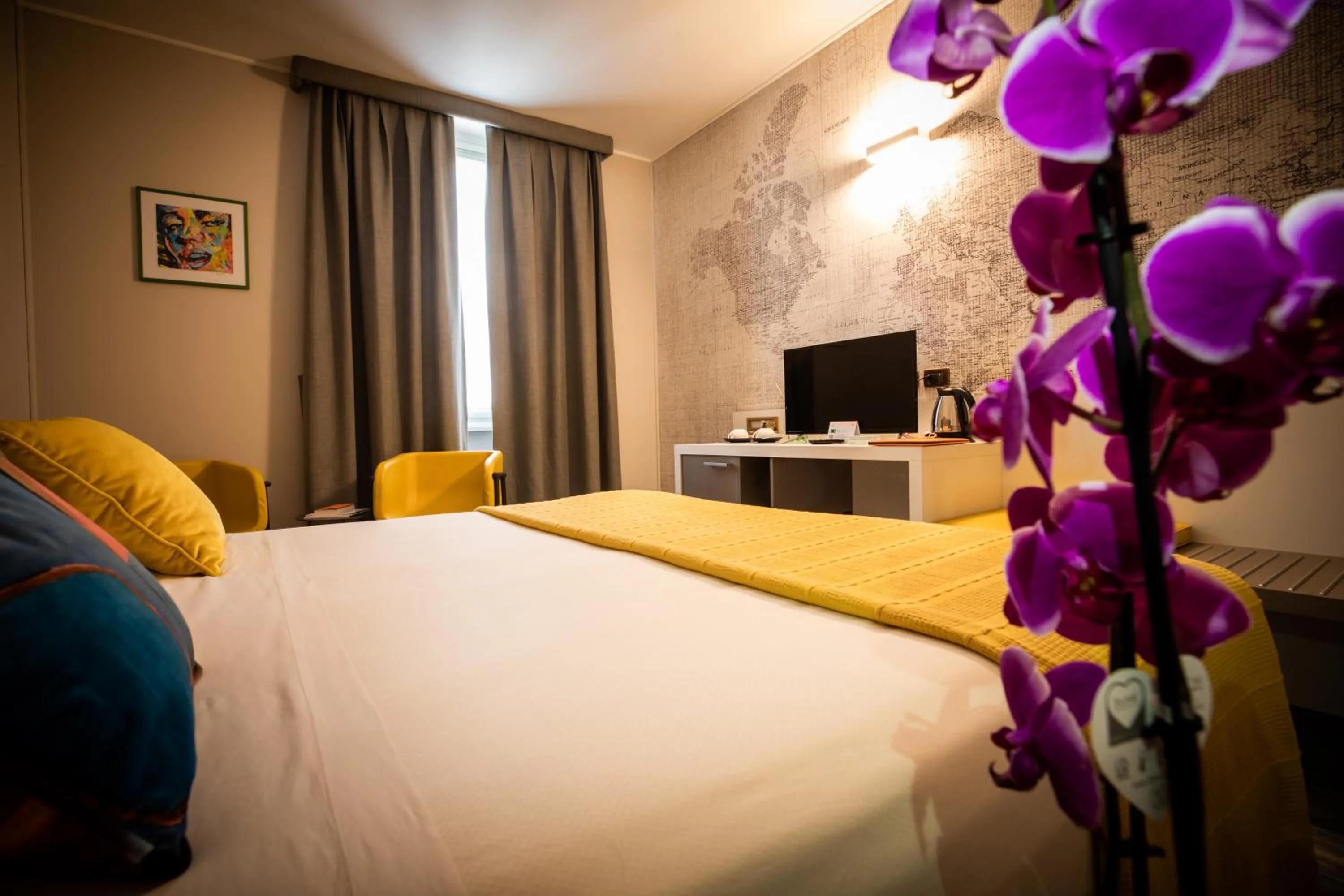 Bed in Hotel Palazzo Lovera