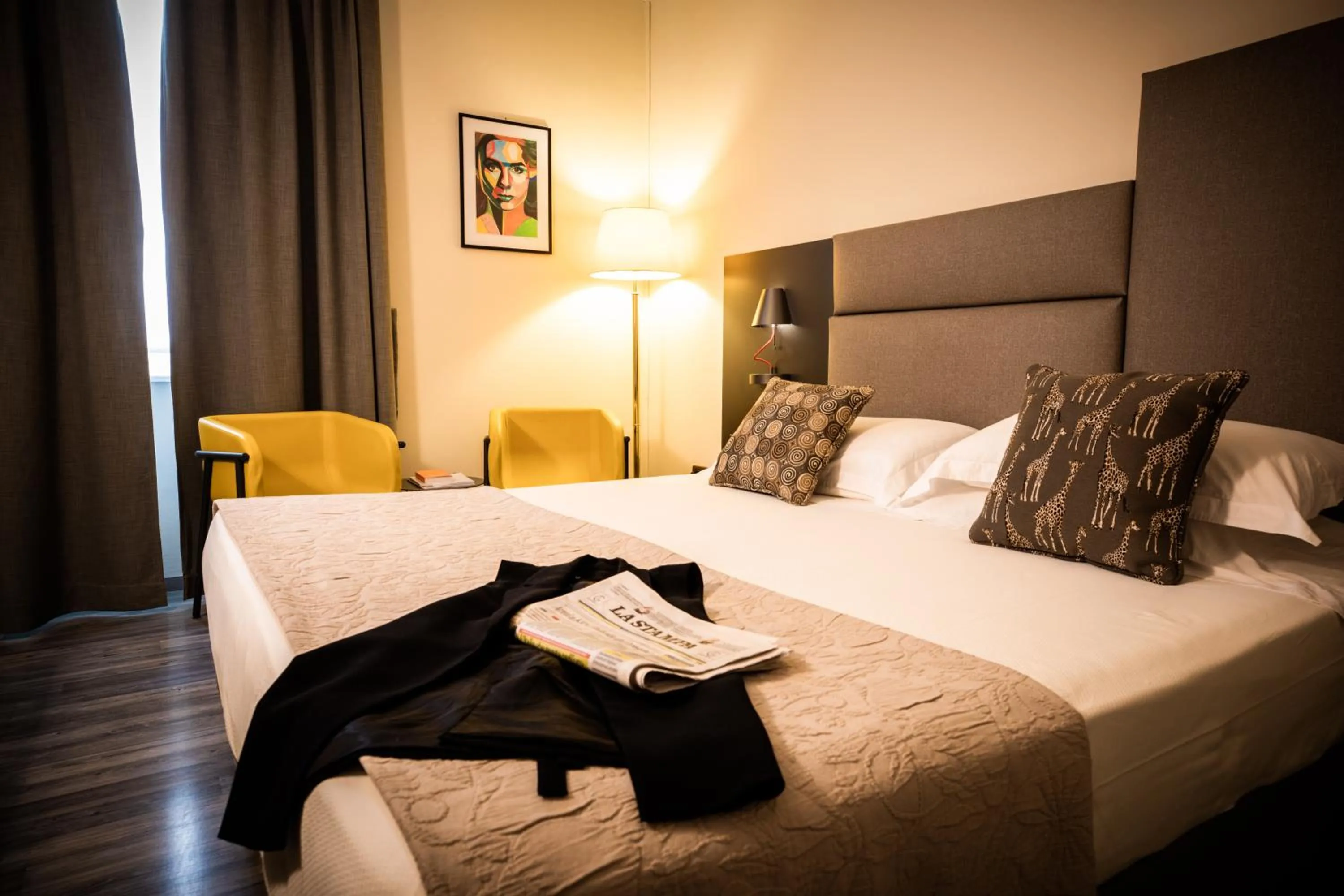 Bed in Hotel Palazzo Lovera