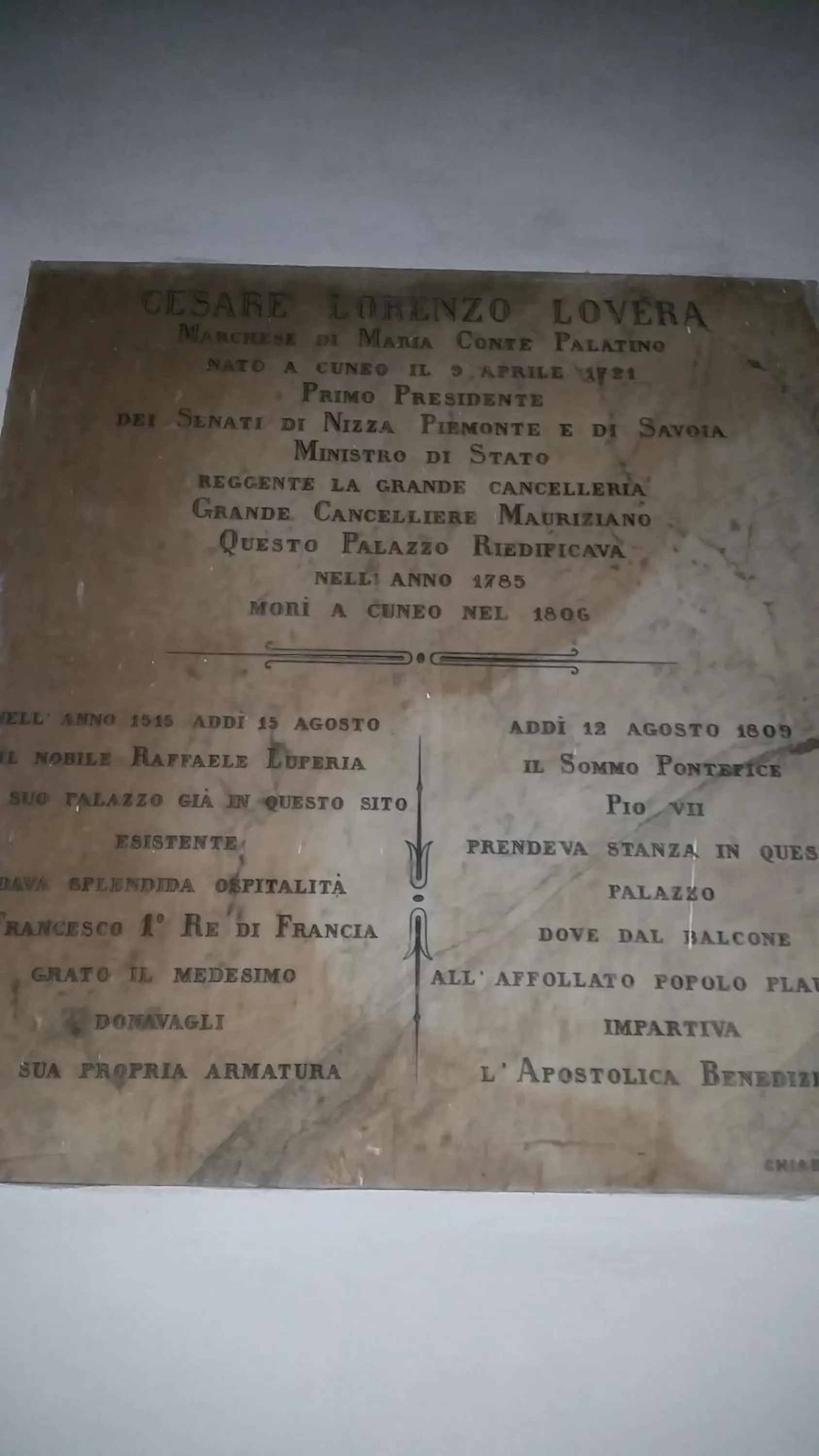 Logo/Certificate/Sign in Hotel Palazzo Lovera