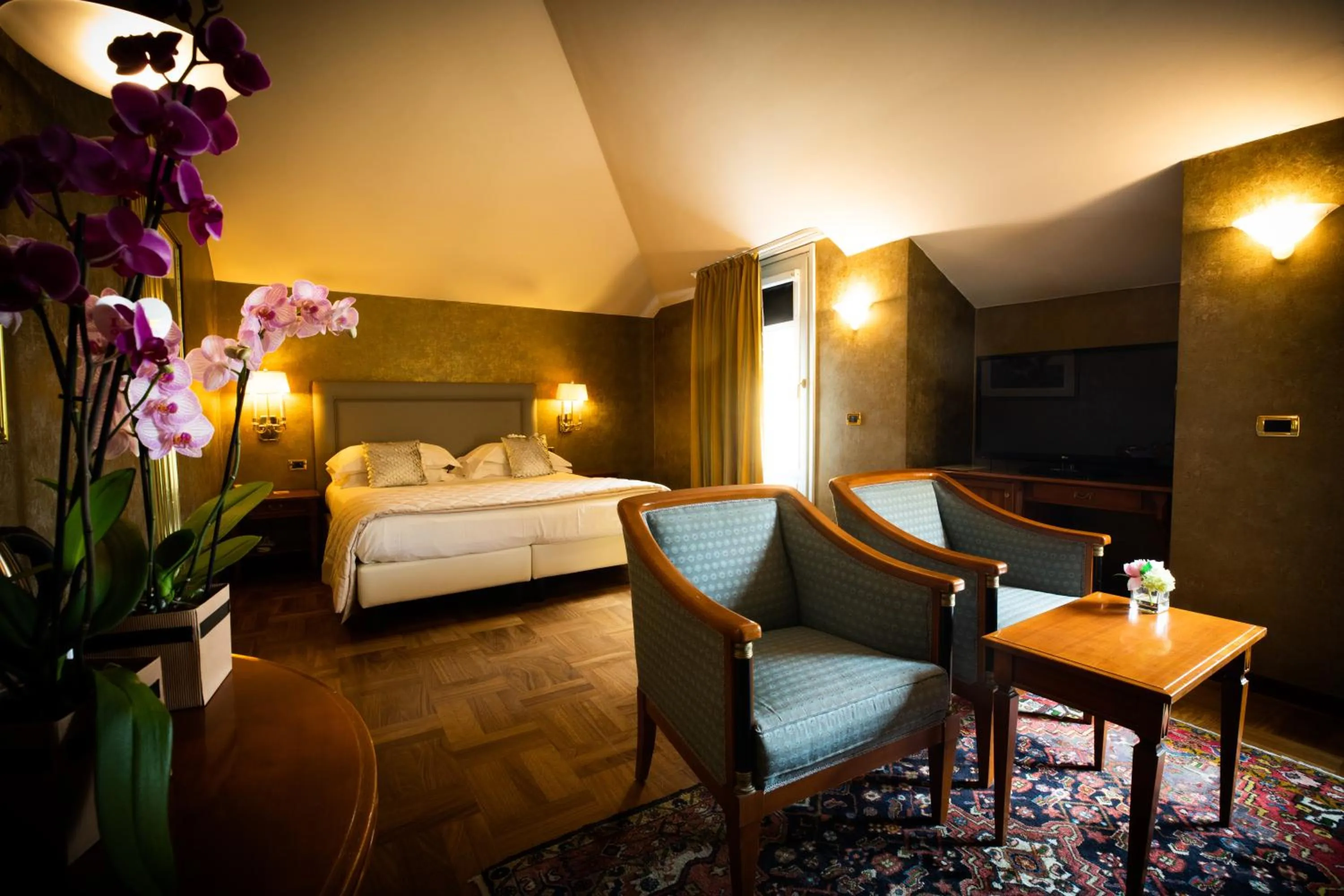 Bed in Hotel Palazzo Lovera